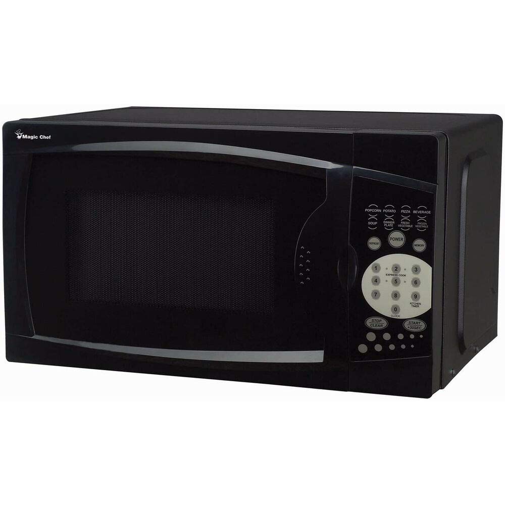 Rianiq07 MCM770B 700W 0.7 Cu Ft Compact Microwave Oven with Digital Touch Control - Black - Perfect for Dorm Rooms, Small Kitchens & Office Spaces