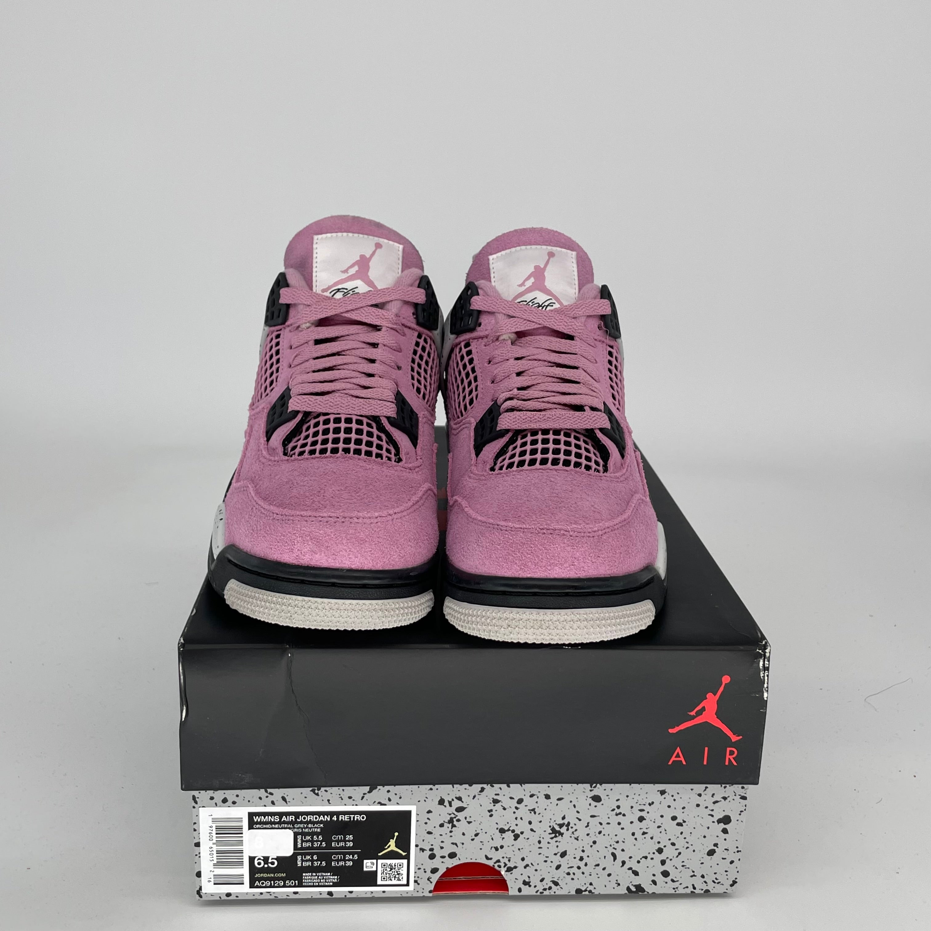 AIR JORDAN 4 ORCHID Women's Sneakers Size 6.5/8W - AQ9129-501 | Retro Basketball Shoes for Women, Casual Streetwear & Gym Workout Fashion
