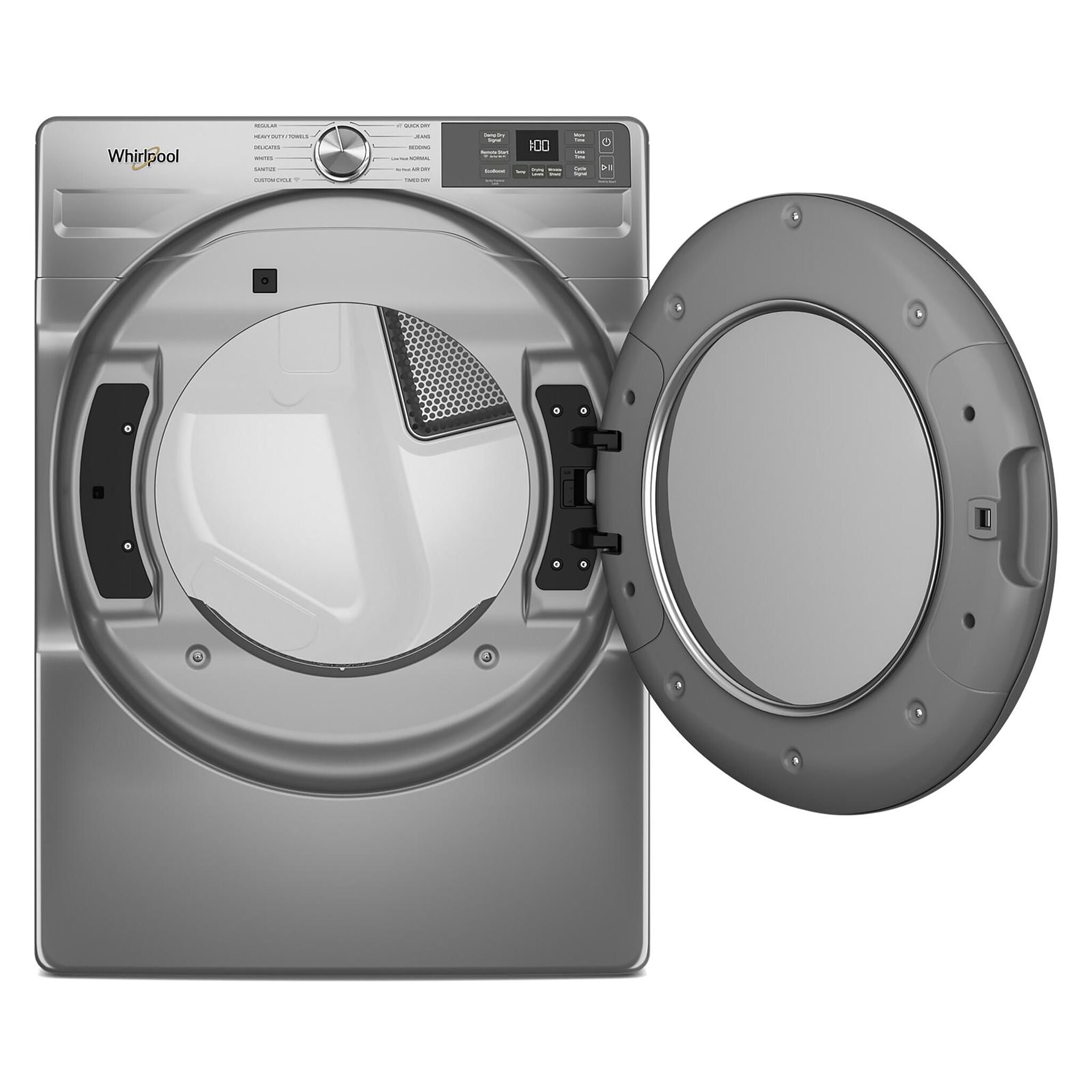 Whirlpool WGD5720RR 7.4 Cu.Ft. Large Capacity Gas Dryer - Silver | Fast Drying for Laundry Room, Home & Apartment Use