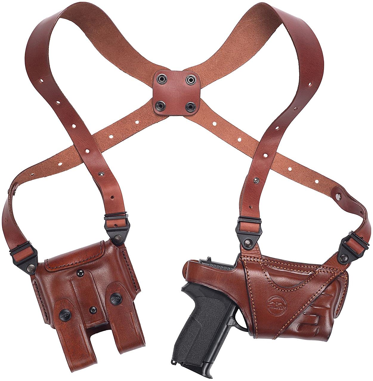 Beretta 92 Compact Shoulder Holster with Light Compatibility - D110/22 Horizontal Gun Holster Rig for Concealed Carry | Perfect for Law Enforcement, Security & Outdoor Activities