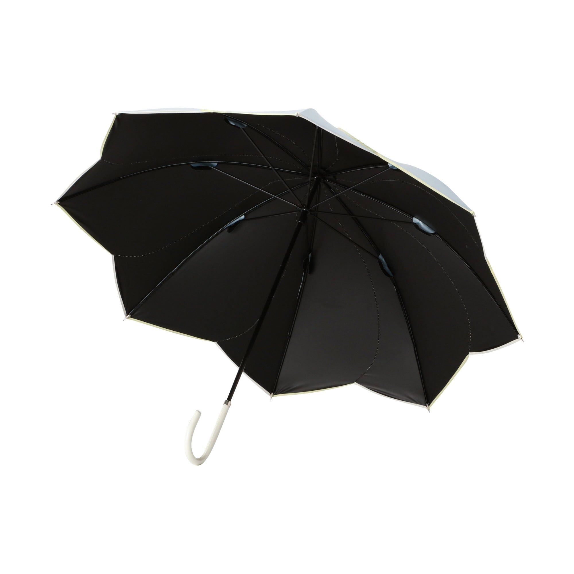 Bicolor Piping Long Umbrella 50cm Green - Stylish Rain Protection for Outdoor Activities, Commuting & Travel