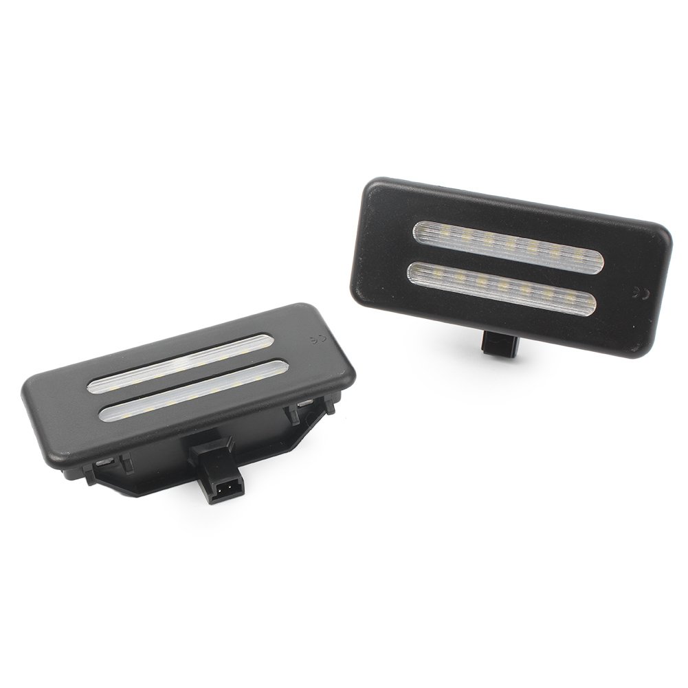 BMW E60 E61 E90 E91 E92 E70 Interior Car LED Vanity Mirror Lights - 18-LED White Sun Visor Lamps Replacement (2PCS) - Perfect for Night Driving & Makeup Application