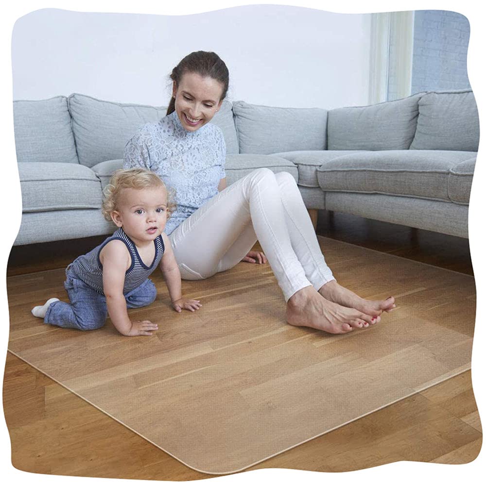 1.6mm Thick Chair Mat for Hardwood Floors & Low Pile Carpets - Durable Office & Home Desk Chair Mat Protector - Perfect for Rolling Chairs, Workstations & Home Offices
