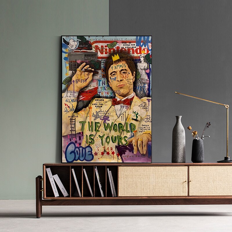 Tony Montana Scarface Movie Poster - Official Licensed Wall Art Decor for Home, Office & Man Cave - Perfect Gift for Fans of Classic Gangster Films