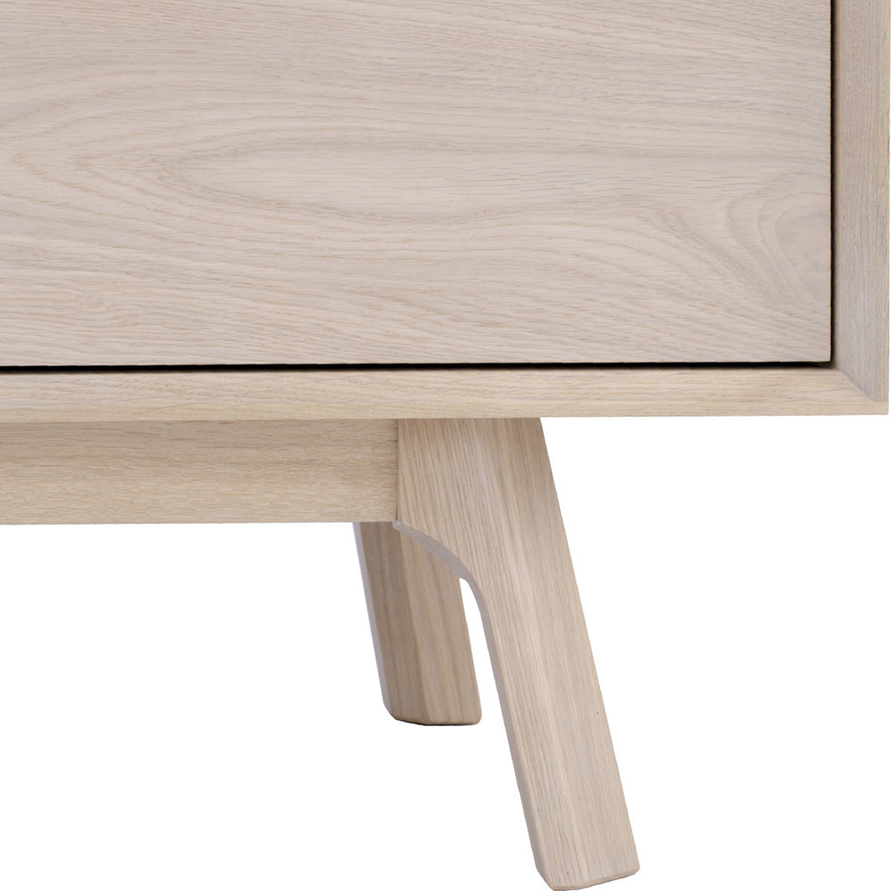 White Oak NEATH Entertainment TV Stand 150cm - Modern Media Console for Living Room, Bedroom & Home Theater