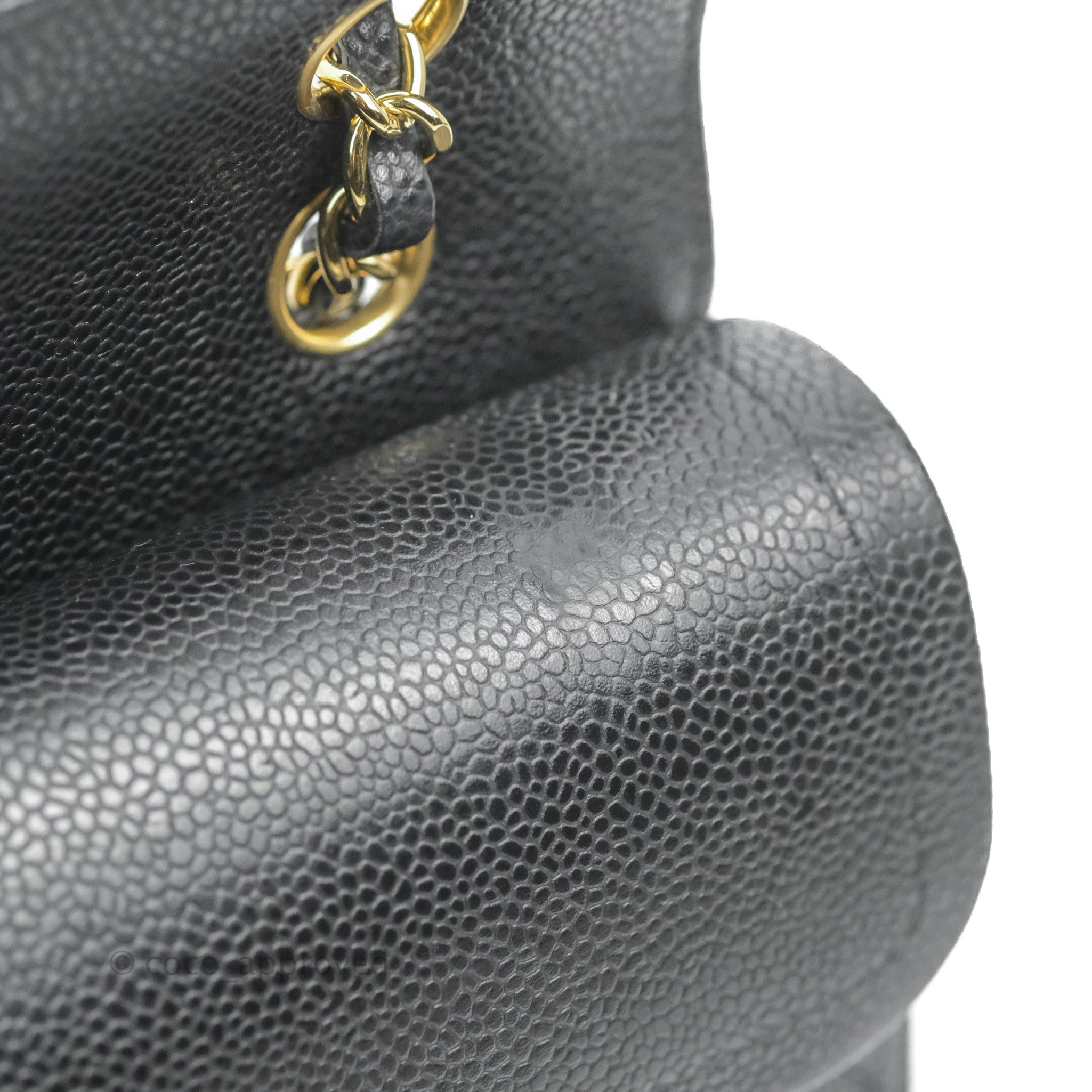 Chanel Classic Medium Double Flap Bag in Black Caviar Leather with Gold Hardware - Luxury Designer Handbag for Women, Perfect for Work, Evening Events & Special Occasions