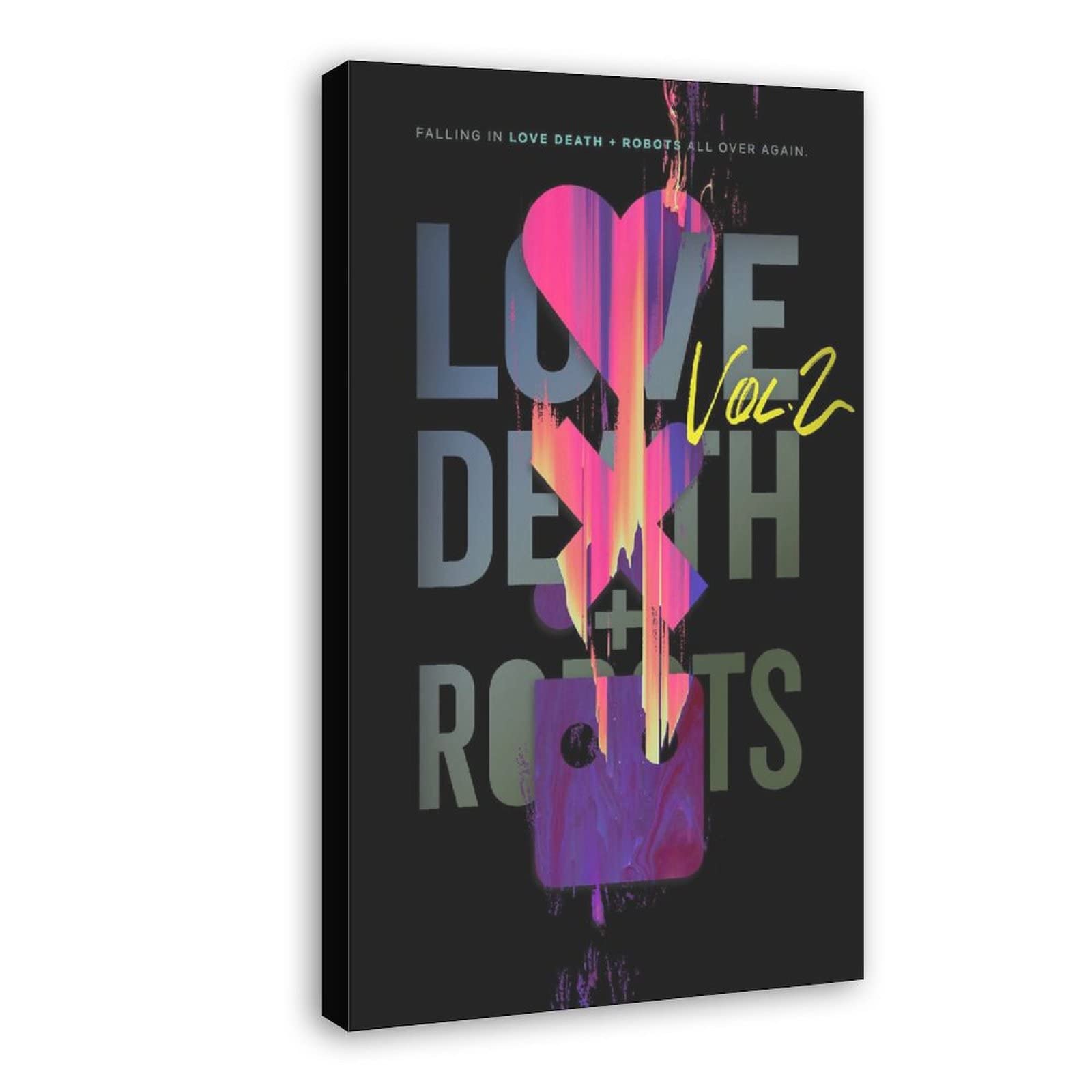Love, Death & Robots Horror Anime Canvas Poster - 24x36 Inch (60x90cm) Framed Art Print for Bedroom, Office & Home Decor - Perfect Gift for Sci-Fi & Anime Fans | Movie Themed Wall Art for Living Room, Game Room & Dorm