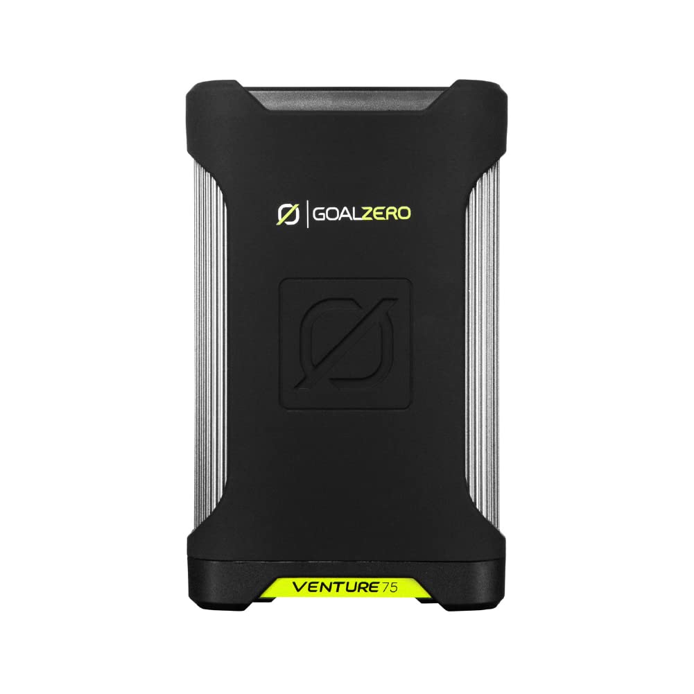 Goal Zero Venture 75 Portable Charger Power Bank - 19200mAh 60W USB-C PD with 2 USB Outputs, IP67 Waterproof & 50 Lumens Flashlight - Perfect for Camping, Hiking, and Emergency Power Outages