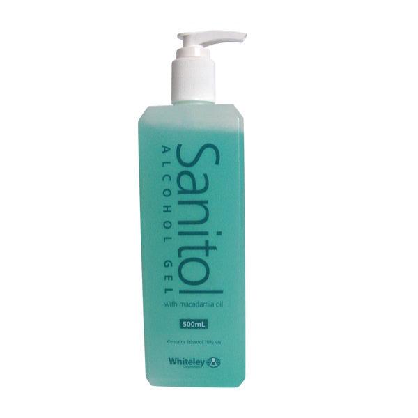 Whitely Sanitol Alcohol-Based Hand Sanitizer Gel - 70% Ethanol, Moisturizing & Quick-Drying for On-The-Go Hygiene - Perfect for Travel, Office, School & Public Spaces