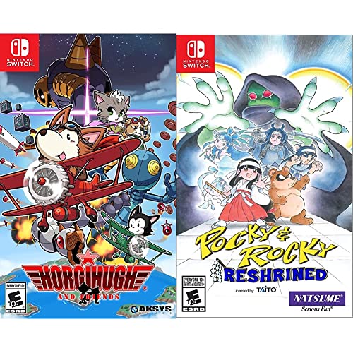 Horgihugh and Friends - Nintendo Switch Game | Pocky & Rocky Reshrined for Nintendo Switch | Action-Adventure Co-op Game for Family & Friends