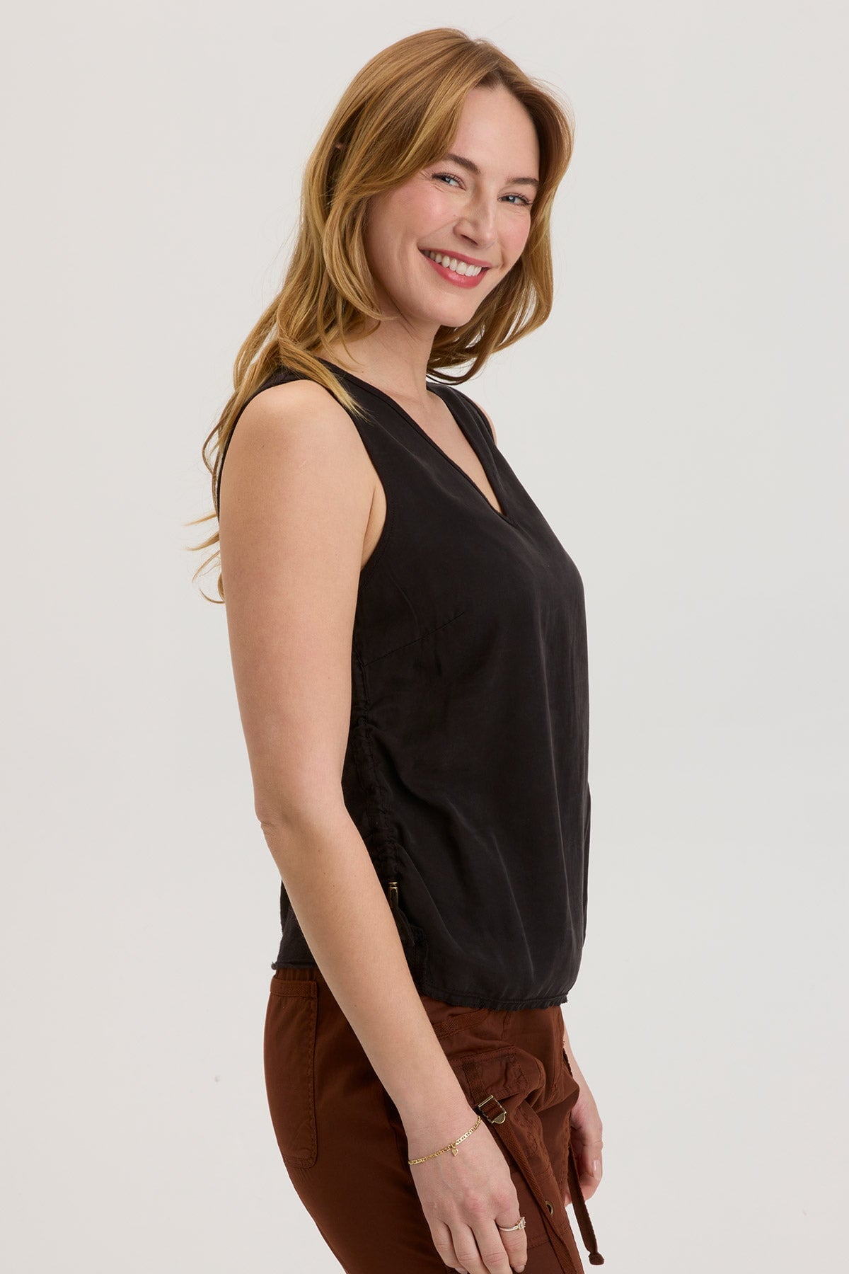 Ileana Tank Top for Women - Soft Stretch Black Camisole - Perfect for Yoga, Workout & Casual Wear