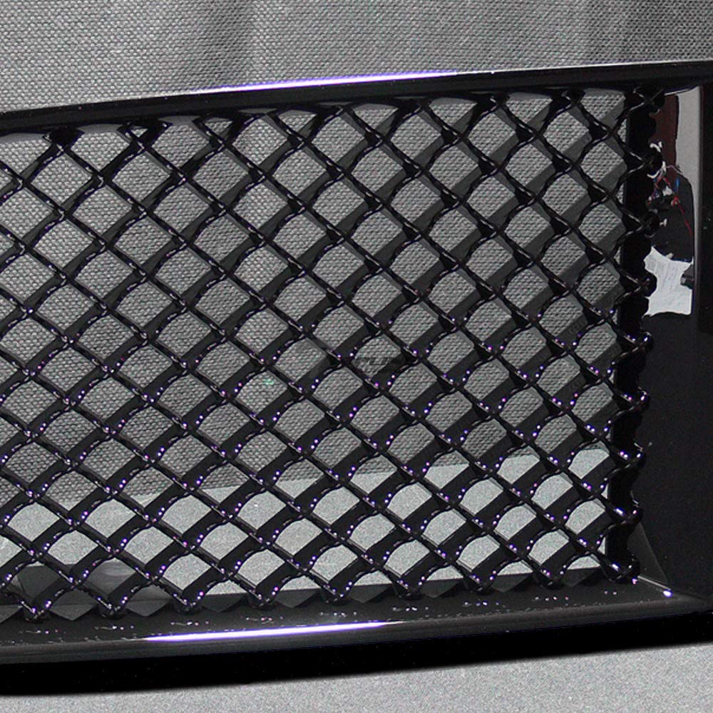 R&L Racing Black Honeycomb Sport Mesh Front Grill Compatible with 2006-2010 Dodge Charger | Hood & Bumper Replacement | Upgrade Your Car's Style for Street Racing & Car Shows