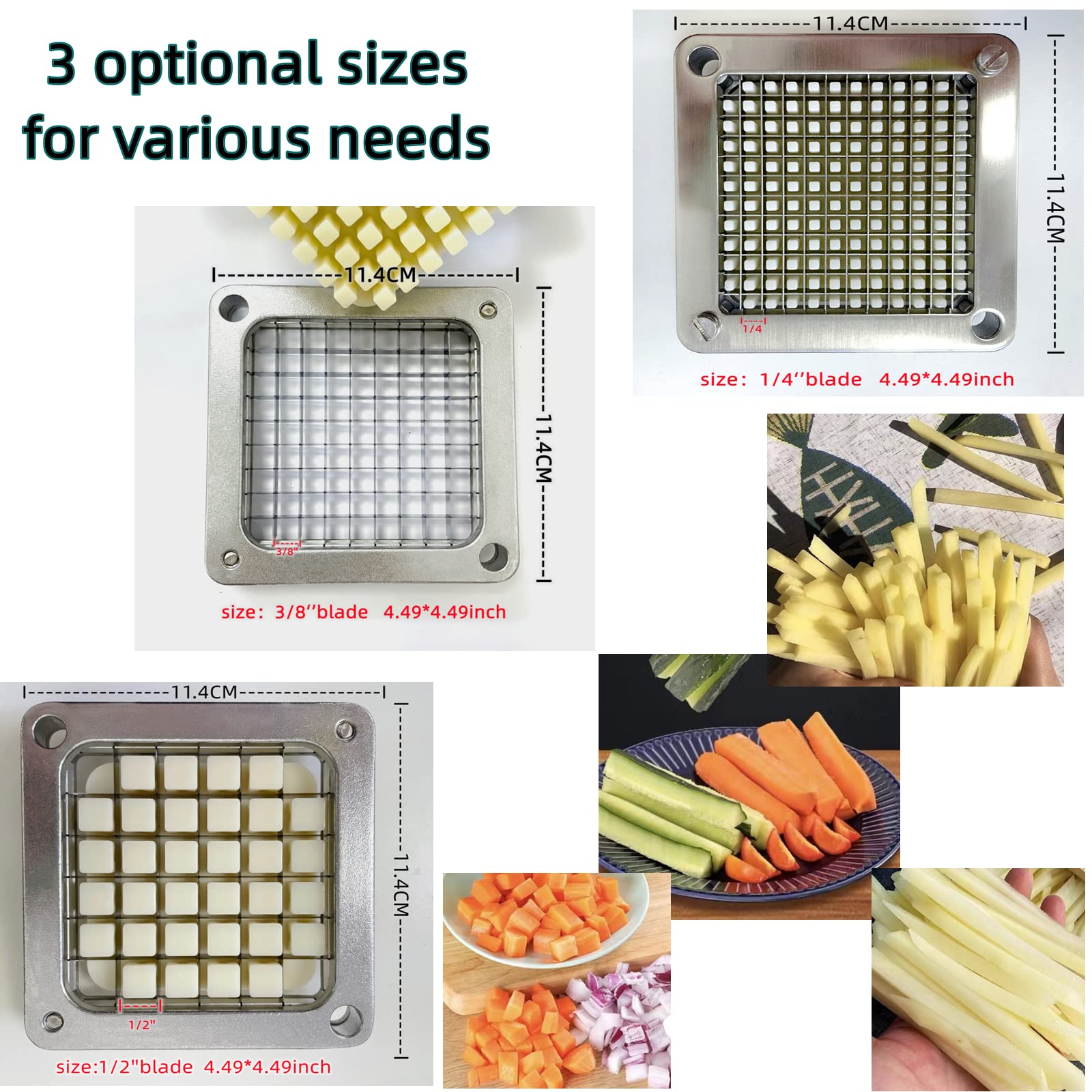 440C Stainless Steel Replacement Blade for Commercial Food Chopper Dicer - High-Quality Vegetable Cutting Blade - Perfect for Restaurants, Catering & Home Kitchens
