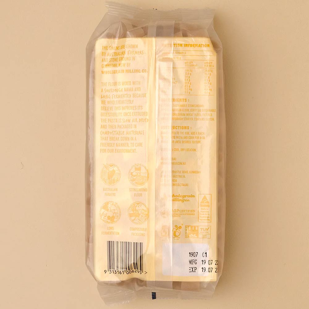 Organic Berkelo Sourdough Pasta 400g - Whole Wheat Shells Pasta | Artisan Fermented Italian Pasta for Healthy Meals & Gourmet Cooking