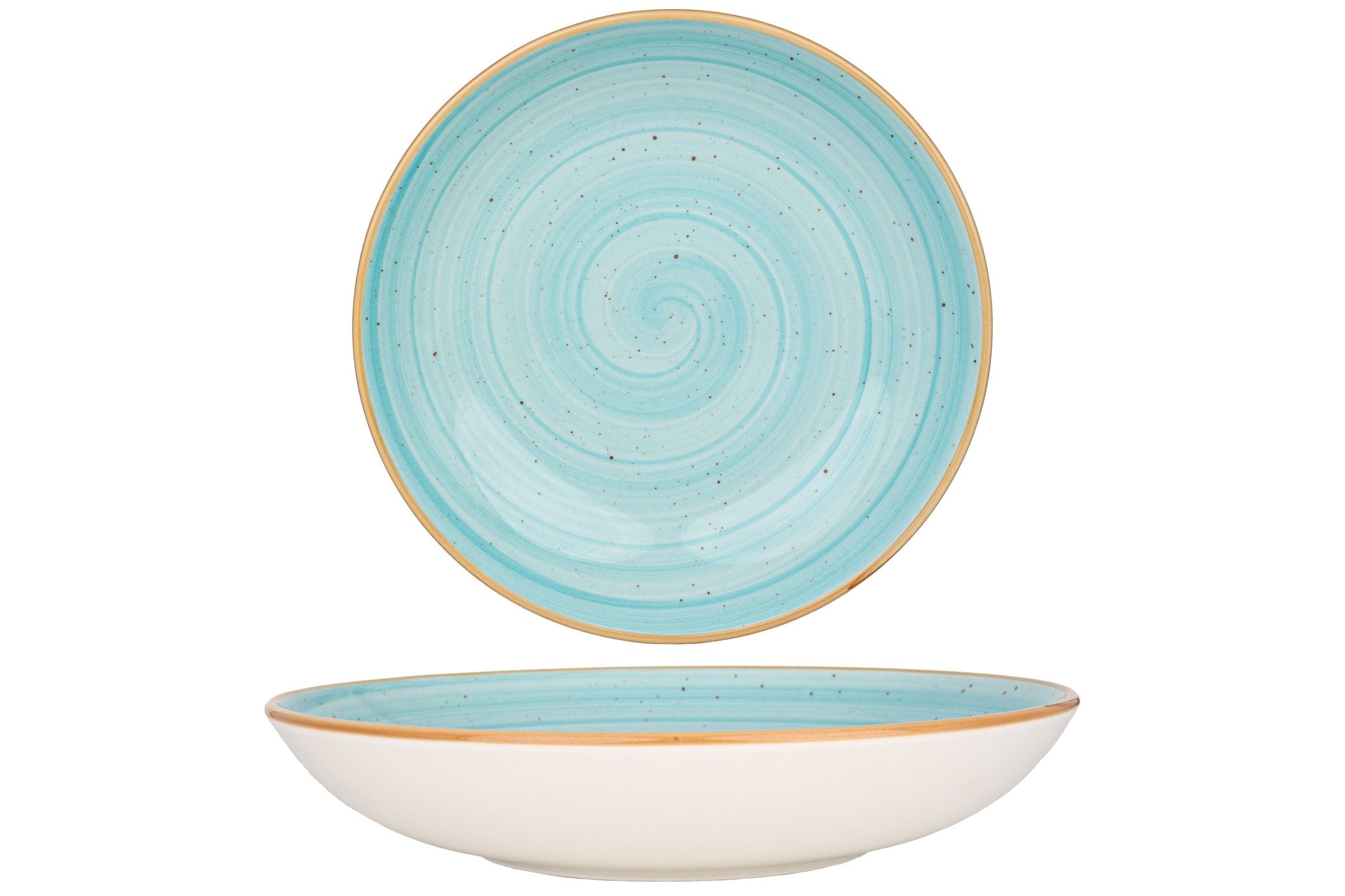 Premium Aqua Blue Dinnerware Set - 24-Piece Medium Porcelain Tableware for 6, Elegant Dish Set for Daily Use, Dinner Parties & Special Occasions