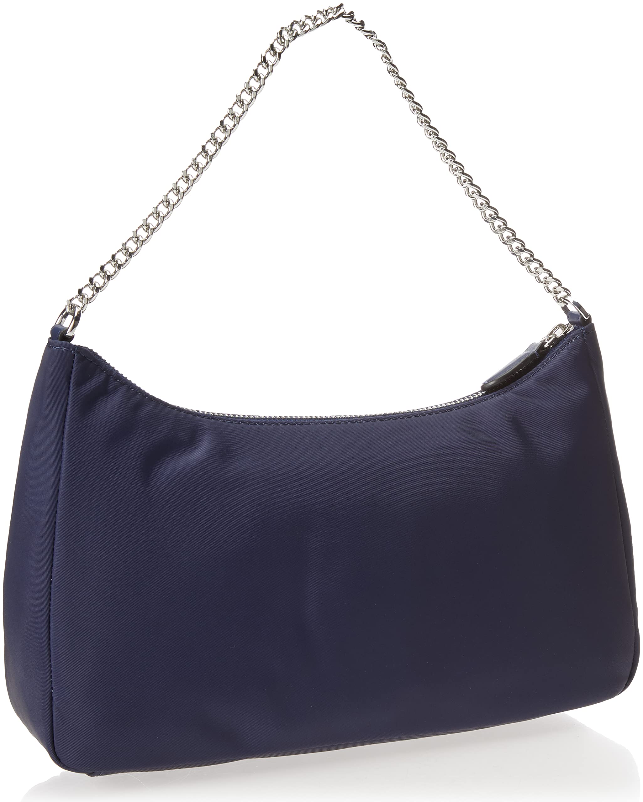 DKNY Sporty Crossbody Caelynn Pouchette Handbag for Women - Stylish Black/Silver Leather Shoulder Bag - Perfect for Work, Travel & Everyday Use