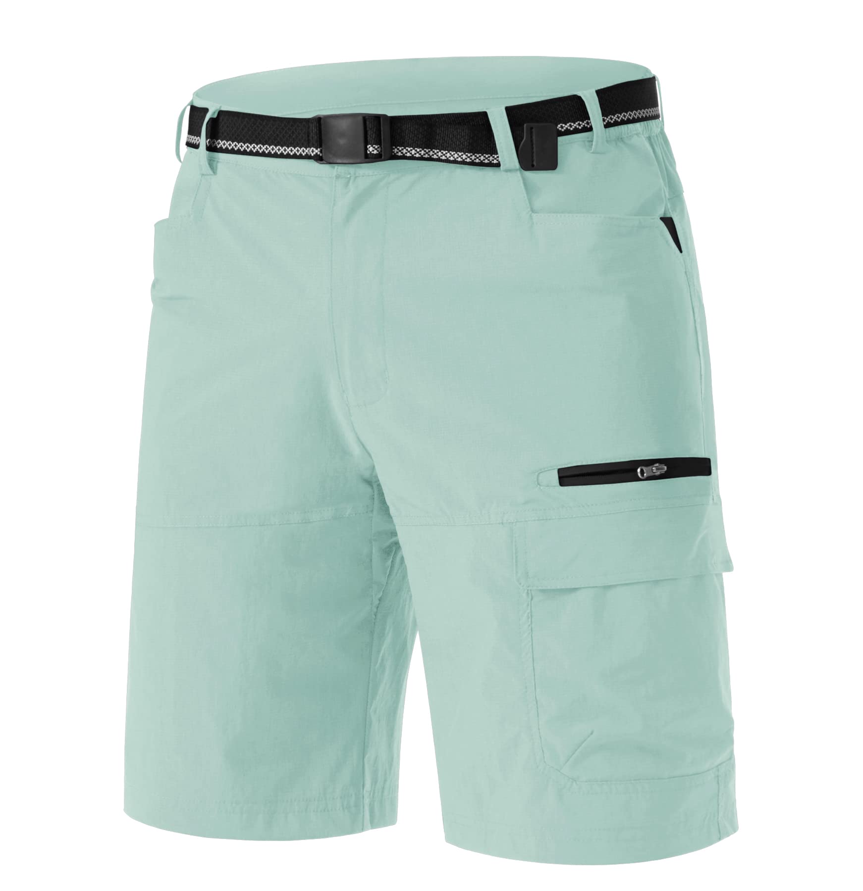 TACVASEN Men's Quick Dry Cargo Shorts - Lightweight Summer Outdoor Hiking Work Casual Shorts with Pockets (No Belt Included) - Perfect for Camping, Travel & Everyday Wear
