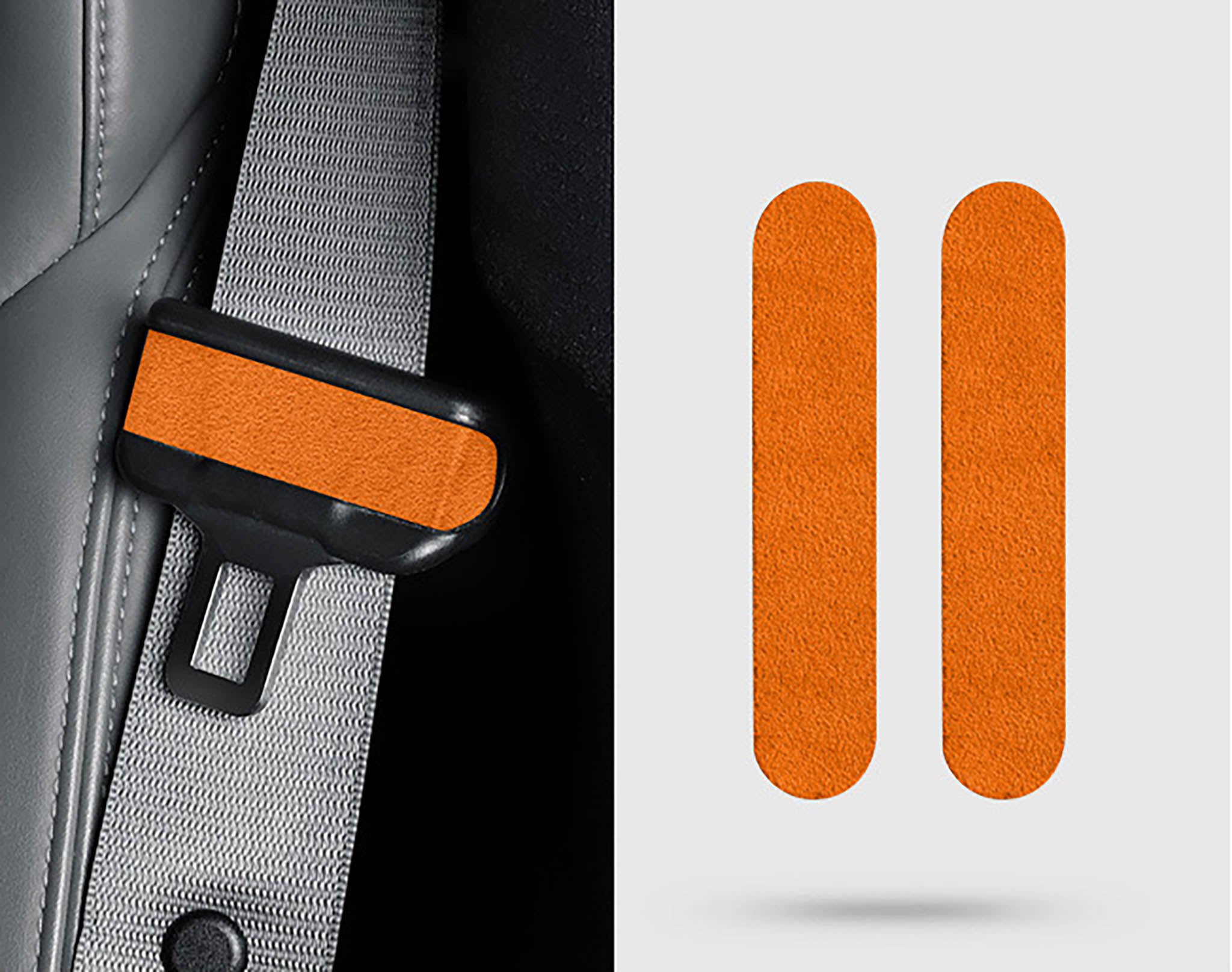 Premium Tesla Alcantara Seat Belt Wrap Sticker - Soft & Durable Protection for 2024+ Model 3 & 2025+ Model Y | Luxury Interior Upgrade for Comfortable Driving & Enhanced Safety