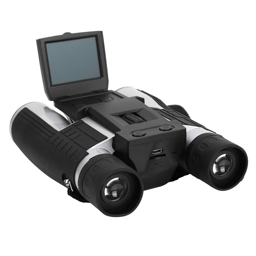 12x Magnification Binoculars Telescope with 2-Inch Screen Display & USB Cable - HD Video Recording for Bird Watching, Hunting, Hiking, and Outdoor Adventures