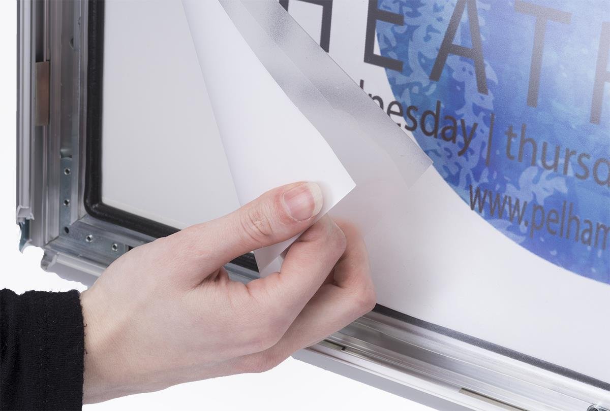 Displays2go Aluminum Snap Poster Frames - Weatherproof Outdoor Sign Holders with Silver Finish (WCW2030SV) - Perfect for Retail Stores, Trade Shows & Outdoor Advertising