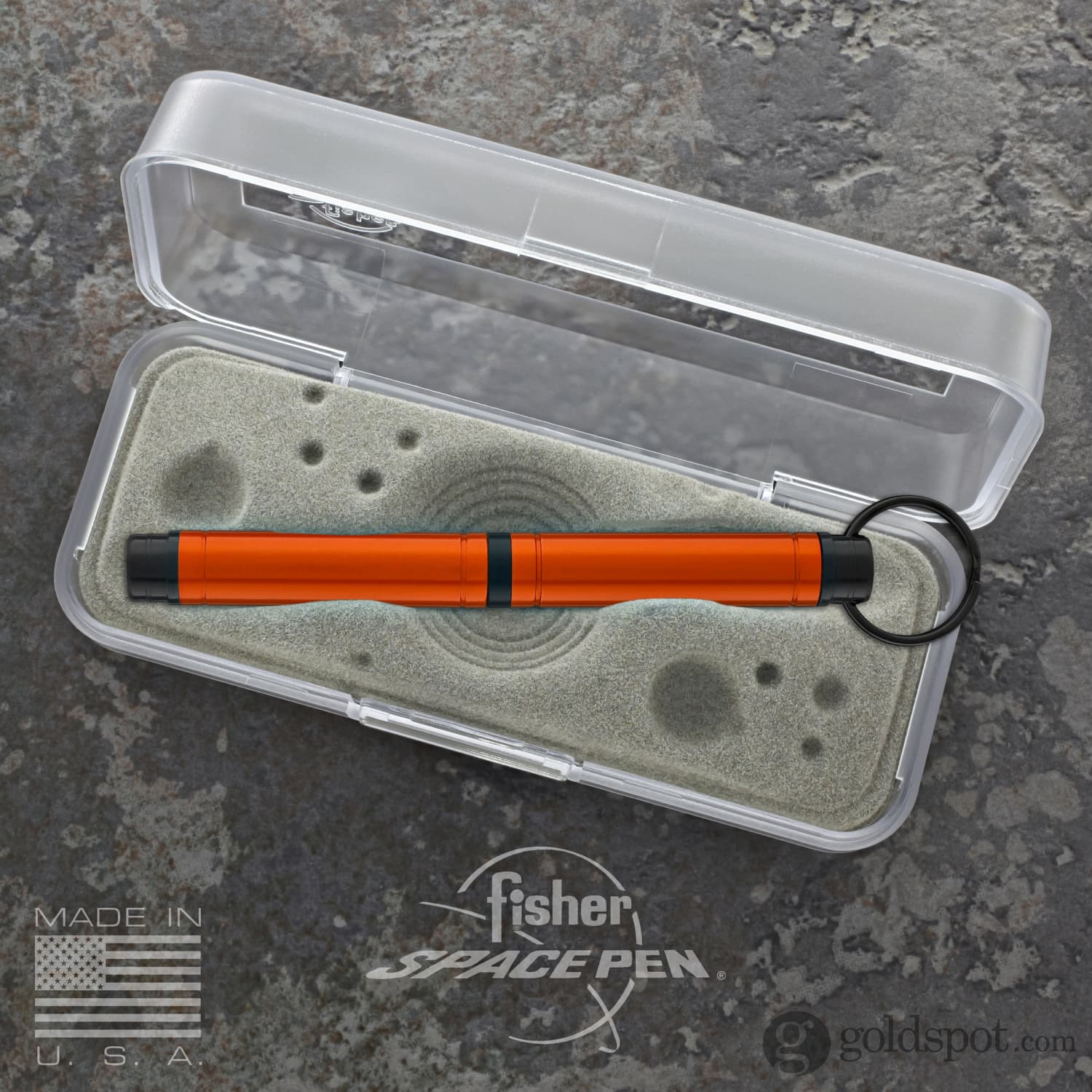 Fisher Space Pen Backpacker Ballpoint Pen - Orange Anodized Aluminum Keychain Pen for Outdoor Adventures, Hiking, Camping & Everyday Carry (EDC)
