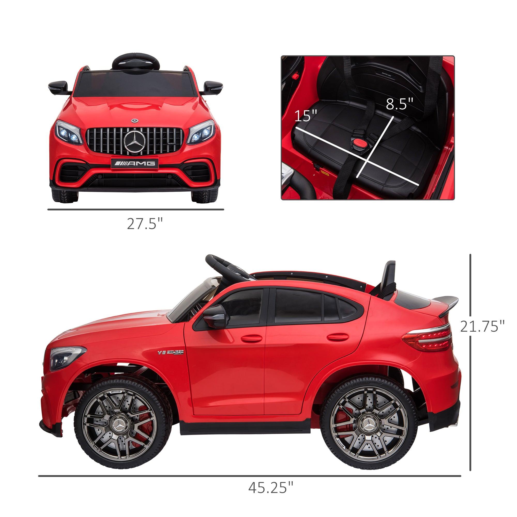 12V Electric Ride On Car for Toddlers - Mercedes Benz AMG GLC63S Coupe Style with Remote Control, 2 Speeds, MP3 Player, LED Lights & Horn | Perfect Birthday Gift for Kids 2-5 Years Old | Indoor & Outdoor Play Vehicle