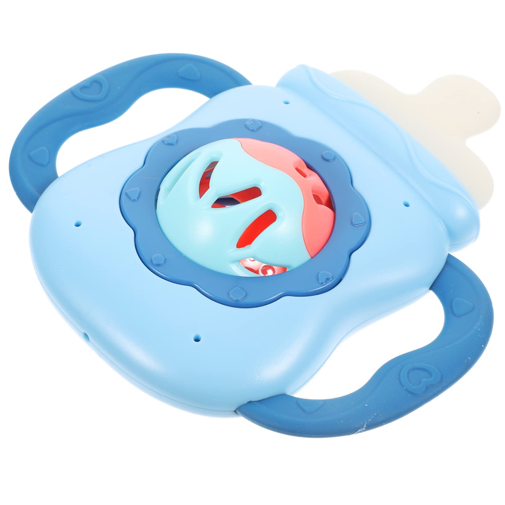 Wakauto 2-Pack Baby Teething Toys - Soft TPE Sensory Rattles & Chewable Bottle Simulator for Infants | Perfect for Soothing Sore Gums, Developing Motor Skills & Sensory Play (0-12 Months)
