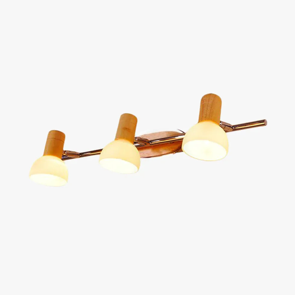 Natural Style Spot Wooden Wall Lights - Rustic Wooden Sconces for Bedroom, Living Room & Hallway - Handcrafted Wood Wall Lamp for Cozy Home Decor