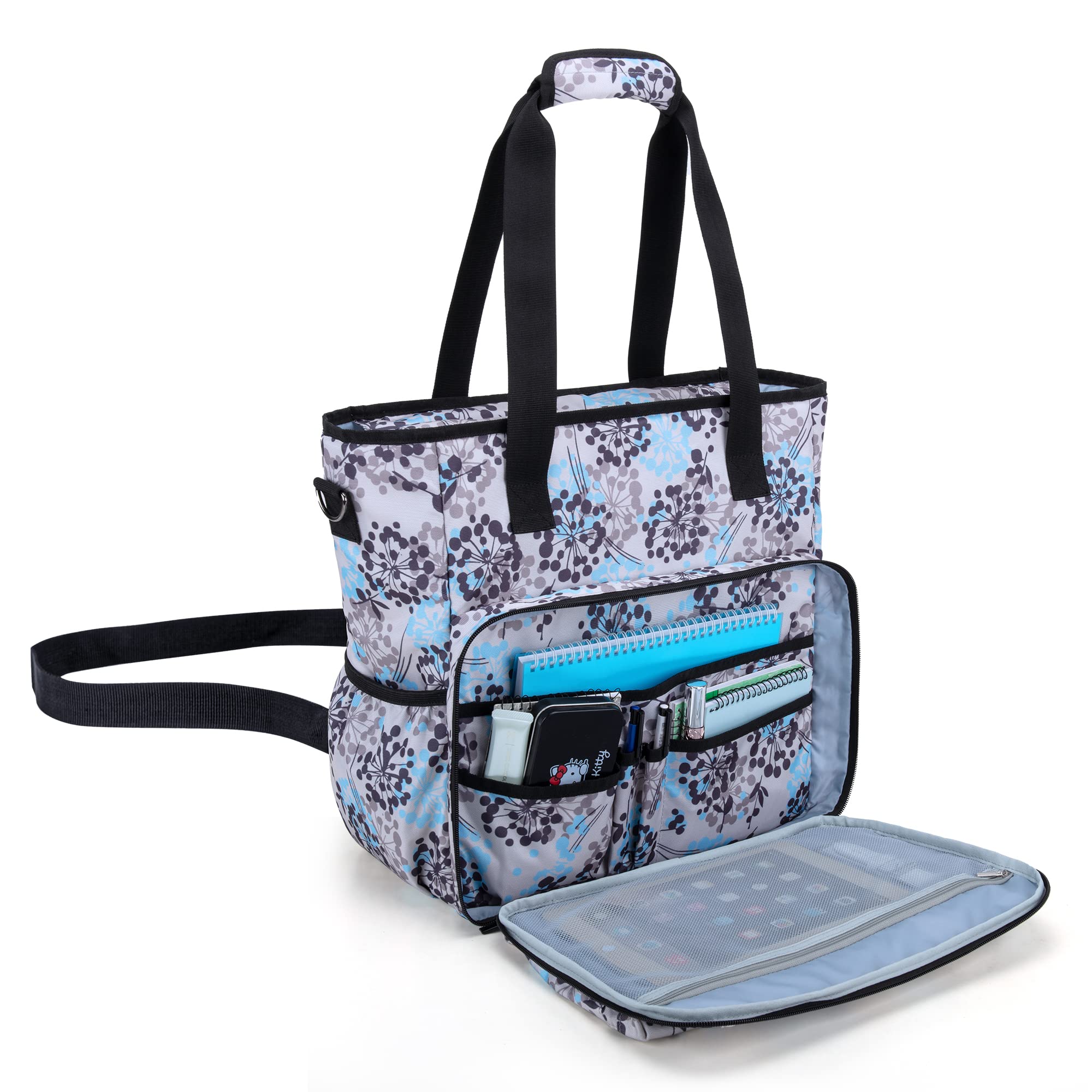 BAFASO Car Seat Organizer with Laptop Sleeve & Adjustable Shoulder Strap - Universal Front Seat Storage Organizer for Phones, Keys, Snacks - Perfect for Road Trips, Commuting & Family Travel