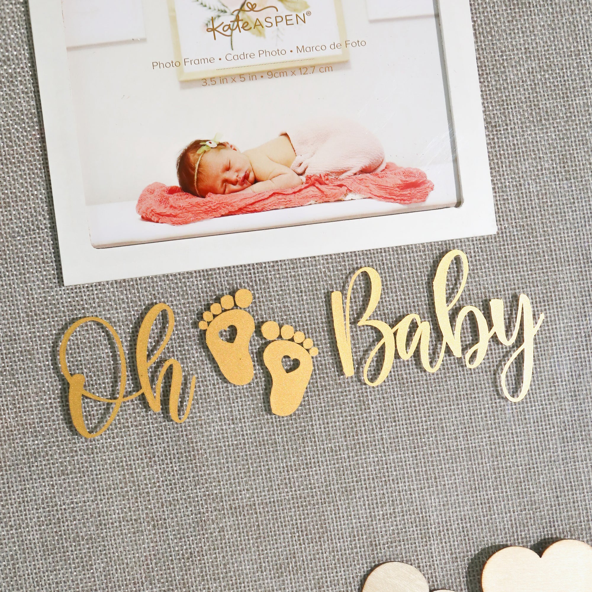 Oh Baby Guest Book Alternative Frame - Unique Baby Shower Keepsake for Signing Wishes & Messages - Perfect for Nursery Decor & Baby Memory Display