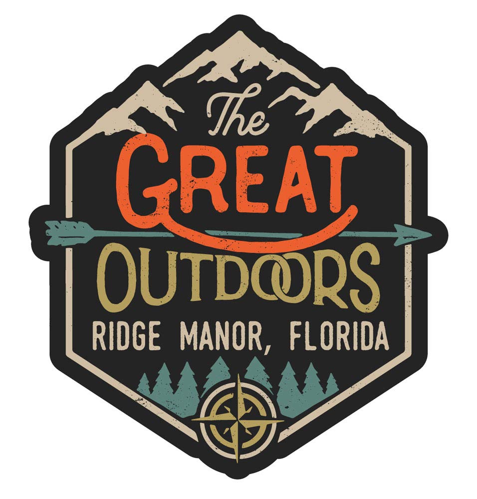 Ridge Manor Florida The Great Outdoors Design 4-Inch Fridge Magnet - Collectible Souvenir for Travel Lovers, Perfect for Refrigerators, Lockers & Office Decor