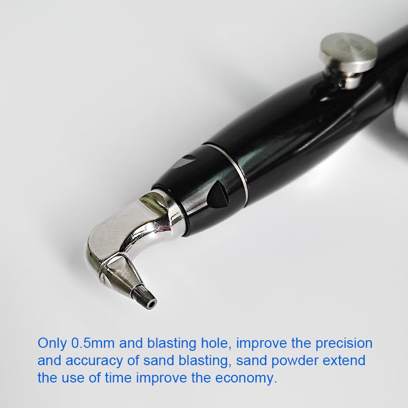 Lab-Grade Whitening Sandblasting Gun with Alumina Blasting Media - Aluminum Oxide Microblaster for Jewelry Cleaning, Metal Polishing & Surface Preparation