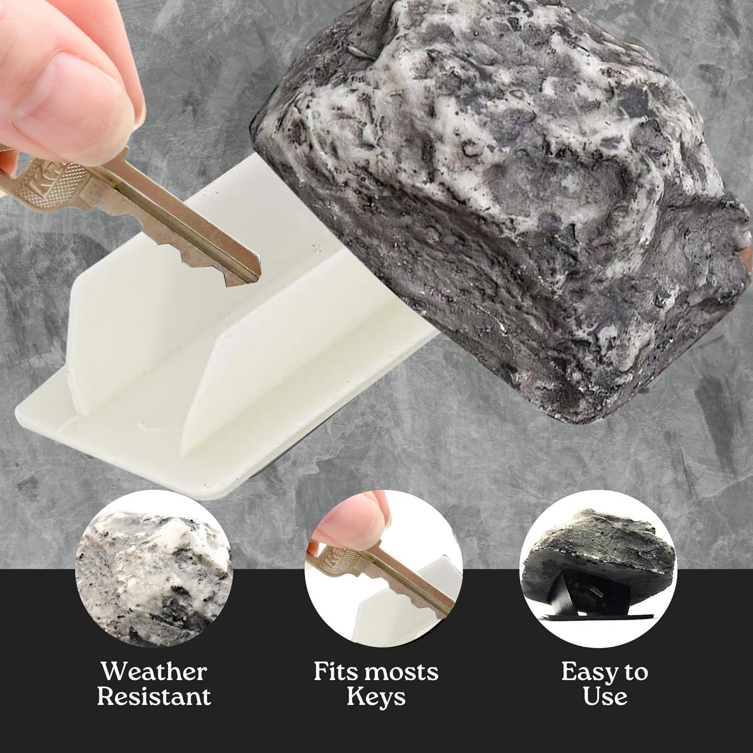 Waterproof Fake Rock Key Hider - Outdoor Hide-A-Key Safe for Vehicles, Cars & Homes | Perfect for Camping, Hiking, Travel & Emergency Key Storage