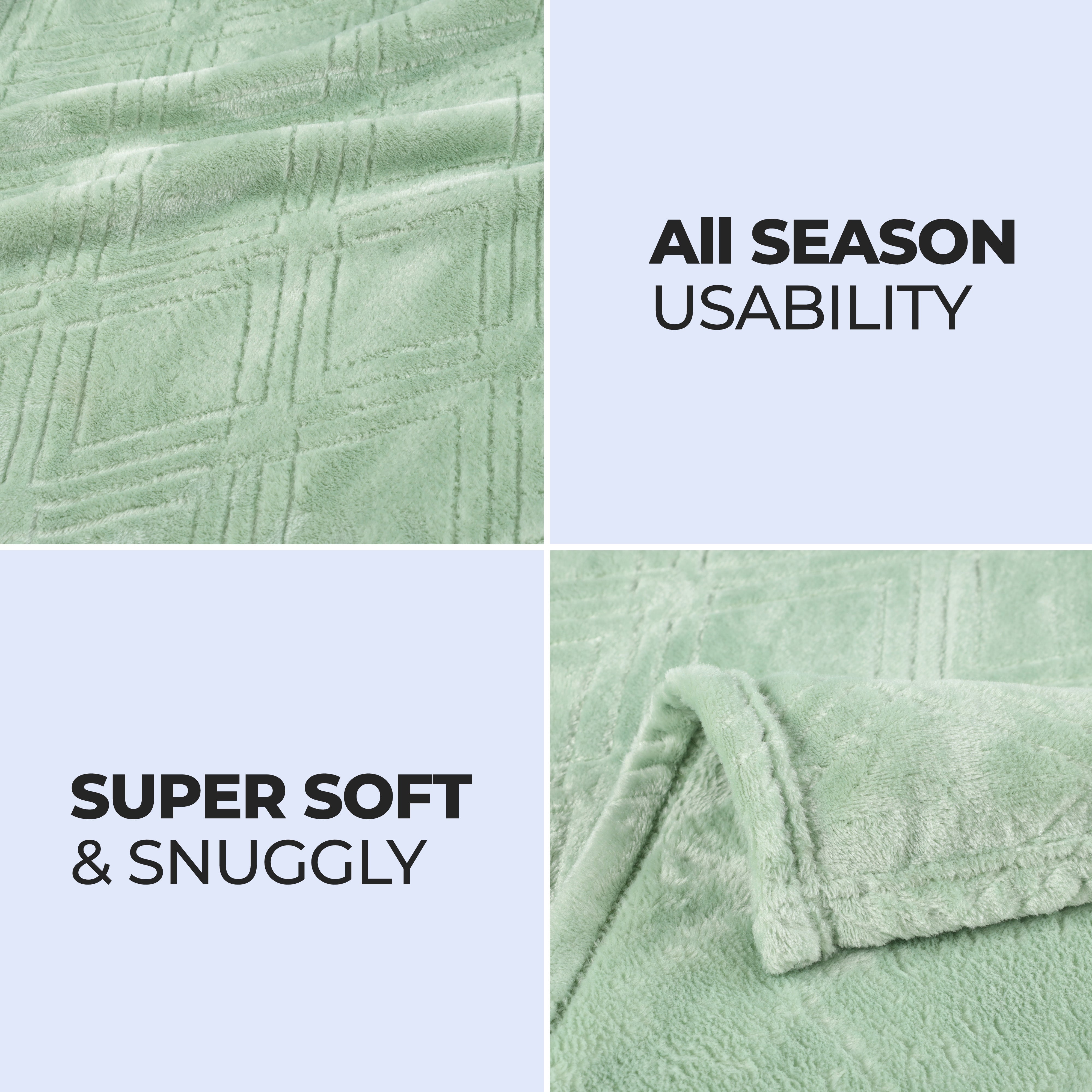 Premium Alaska Diamond Plush Fleece Blanket - Ultra Soft & Cozy Throw for Bed, Sofa, and Travel - Warm Winter Blanket for Home, Office, and Camping