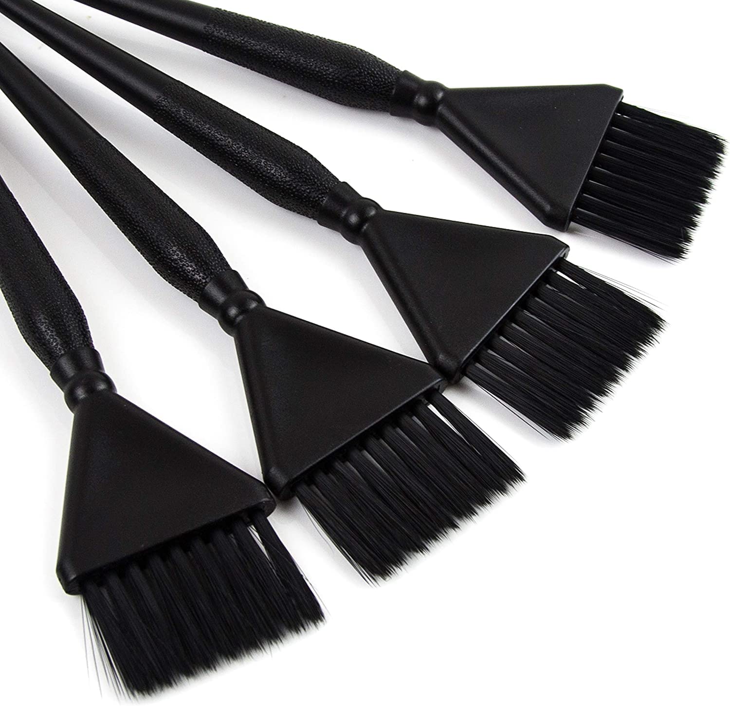 TopFinder® Professional Black Hair Dye Brushes - 6 Pack Salon Quality Hair Coloring Applicator Brushes for Highlights, Balayage & Root Touch Up - Perfect for Home & Salon Use