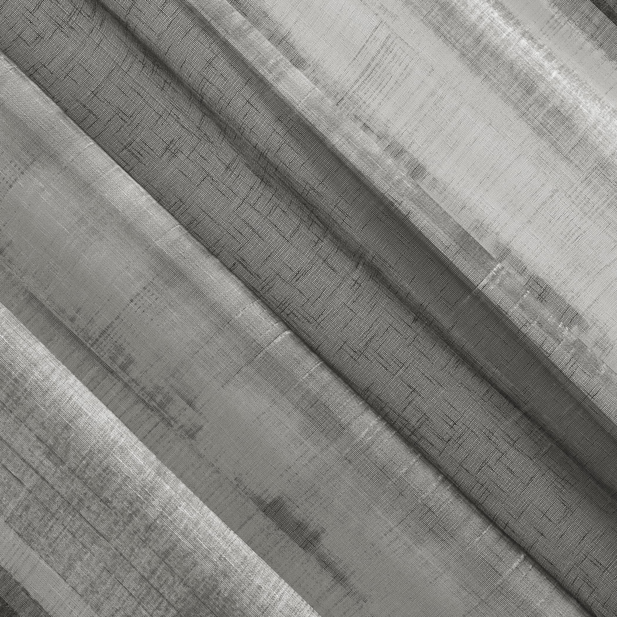 Archaeo Shibori Stripe Raw Texture Linen Blend Rod Pocket Curtain - 50