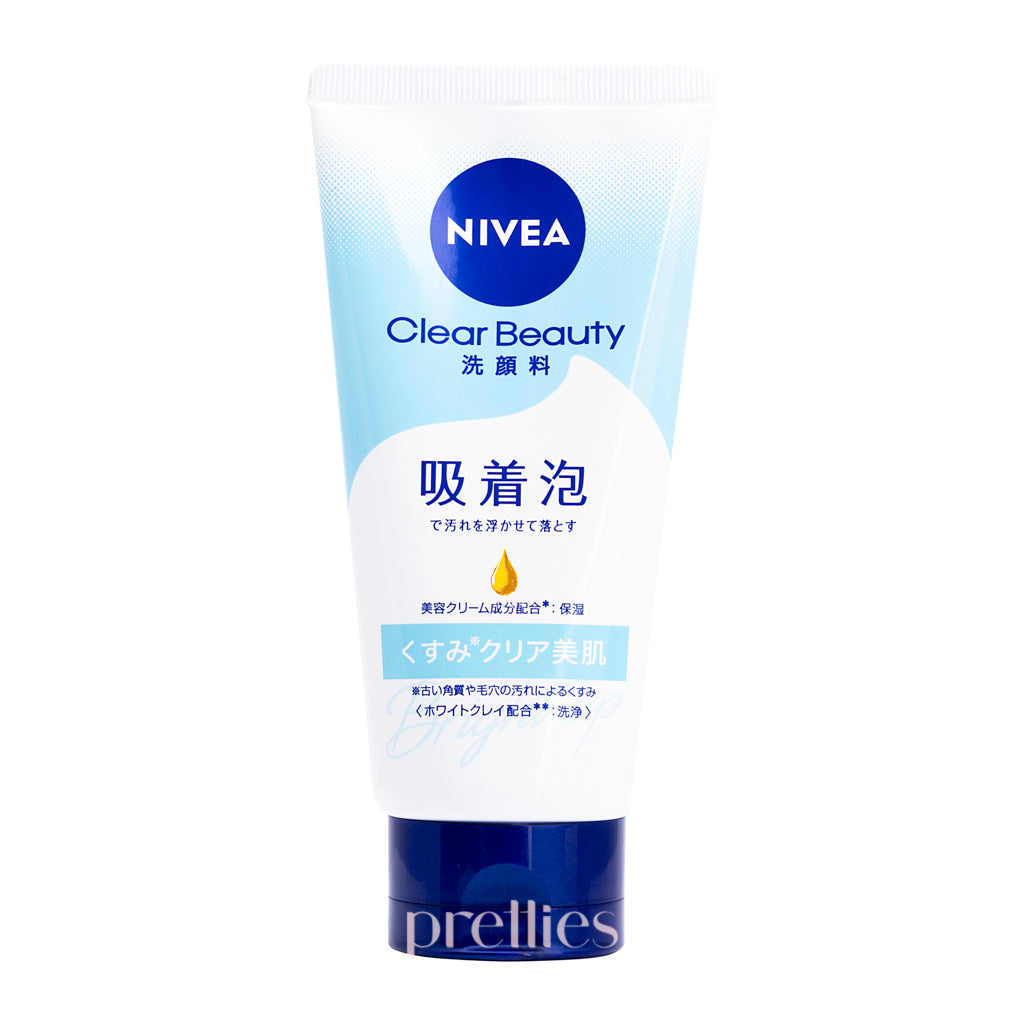 Nivea Clear Beauty Brightening Facial Wash 130g - Blue | Gentle Cleanser for Glowing Skin | Perfect for Daily Skincare Routine & Acne-Prone Skin