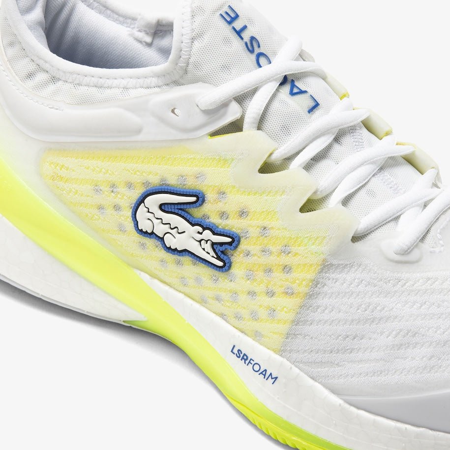 Lacoste AG LT23 Lite Men's Tennis Shoes - White & Yellow | Lightweight Comfort for Casual Wear, Sports & Daily Activities