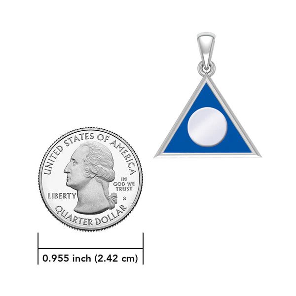 Al Anon Sterling Silver Pendant with Blue Enamel & Adjustable 18