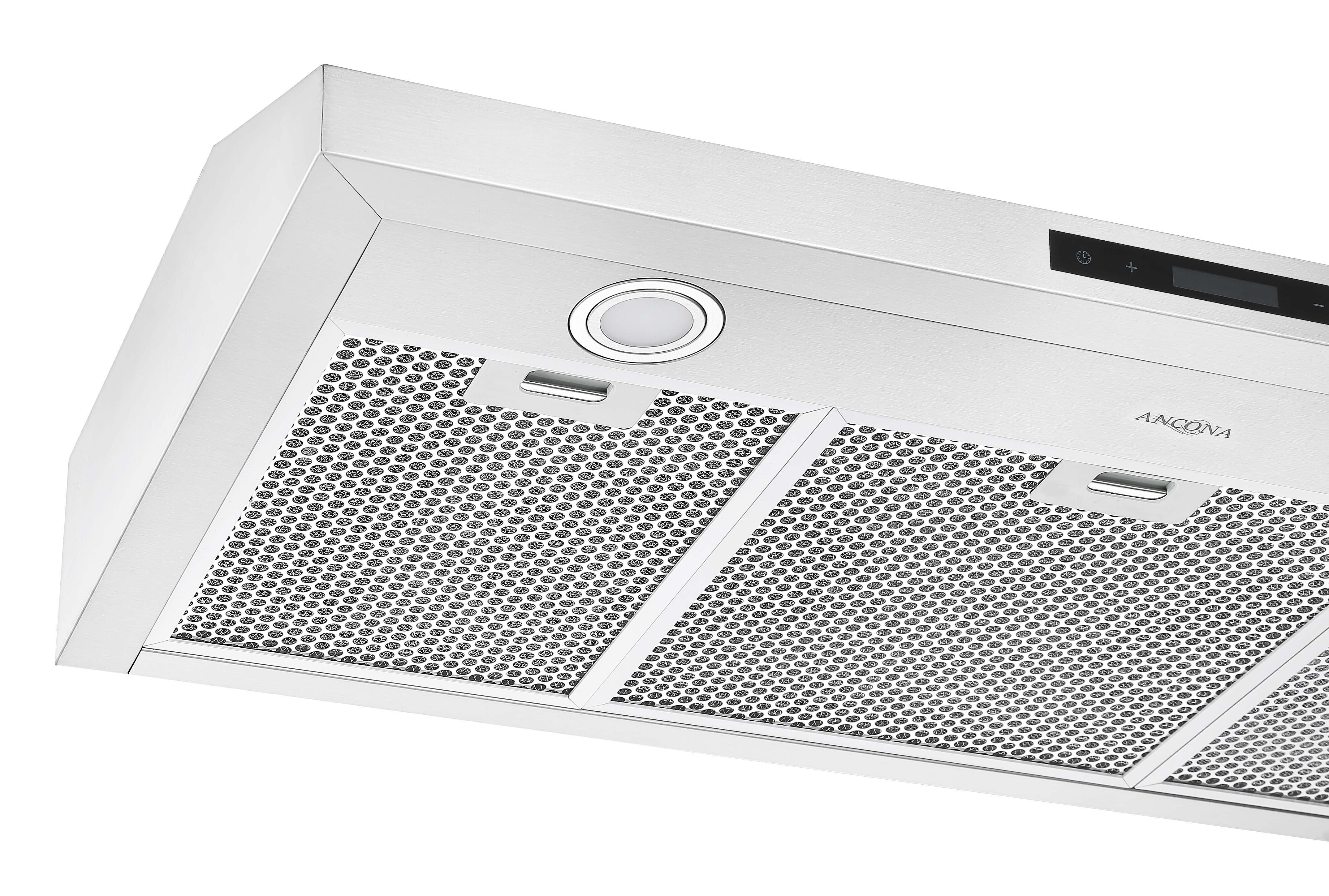 Slim SE2M 36 Inch Under Cabinet Range Hood - Stainless Steel Kitchen Vent Hood with LED Lights - Perfect for Small Kitchens and Apartments
