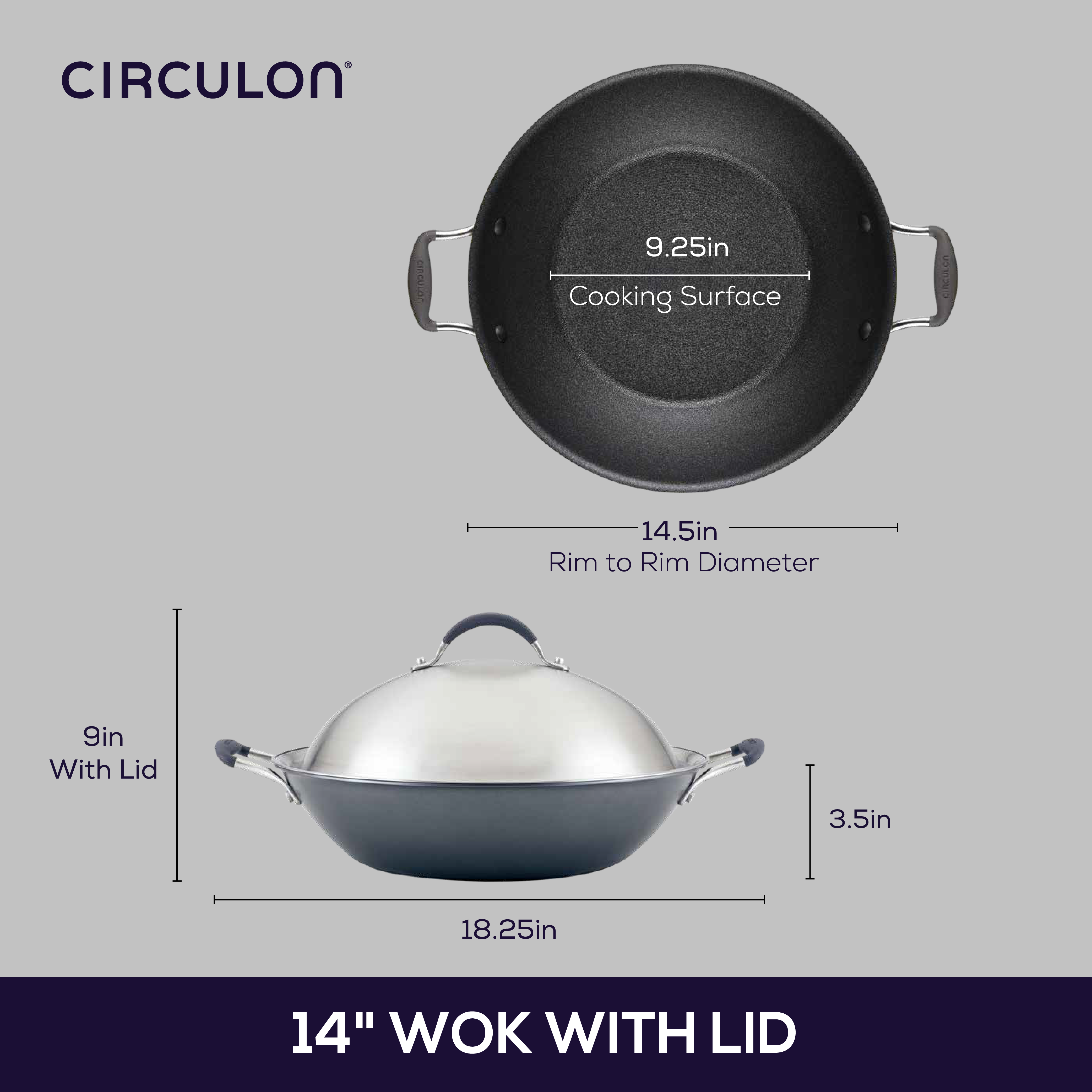 14 Inch A1 ScratchDefense™ Nonstick Wok with Lid - Professional Carbon Steel Stir Fry Pan for Home Cooking, Asian Cuisine & Healthy Meals - Perfect for Stir-Frying, Sautéing & Deep Frying