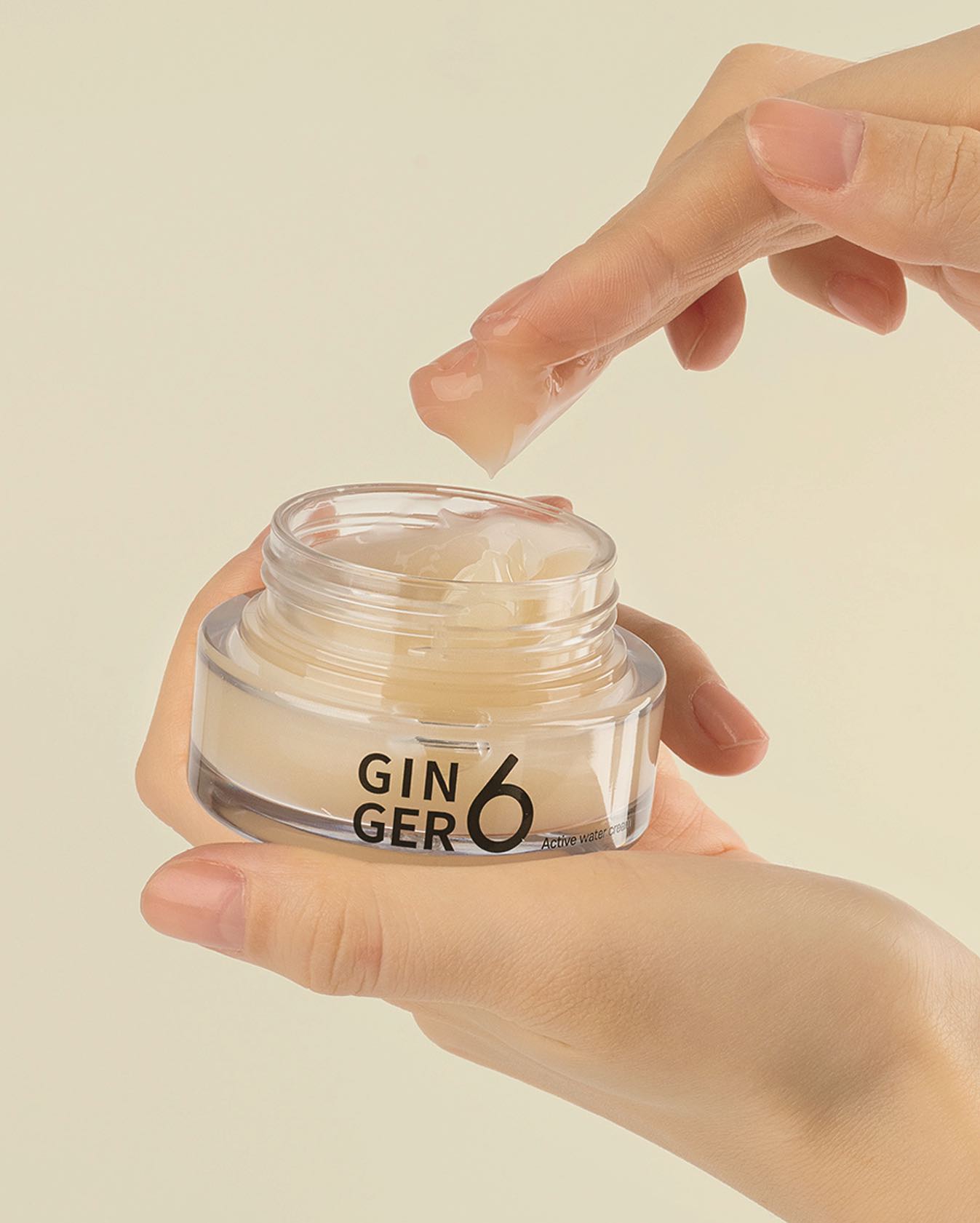 Ginger6 Active Water Cream 50ml - Hydrating Moisturizer for Dry Skin | Day & Night Face Cream for Women & Men | Perfect for Daily Skincare Routine & Travel