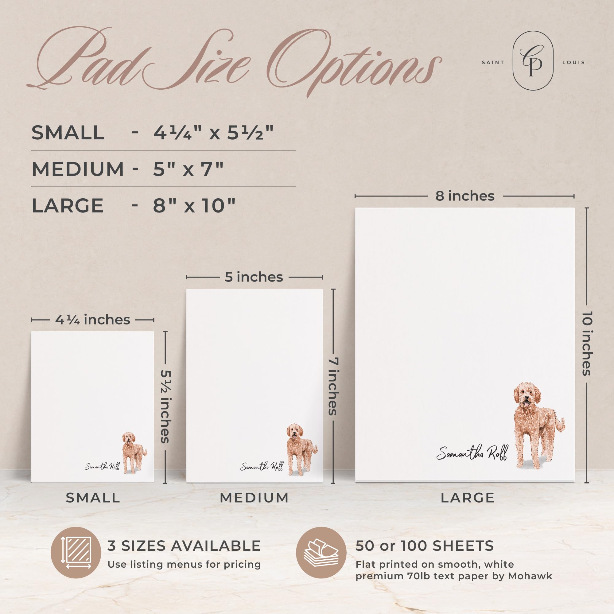 Personalized Dog Themed Note Pads - 85 Dog Breed Stationery Set for Dog Lovers | Custom Lined/Unlined Notepads for Gifts, To-Do Lists & Office Use | Perfect for Pet Lovers, Journaling & Home Organization