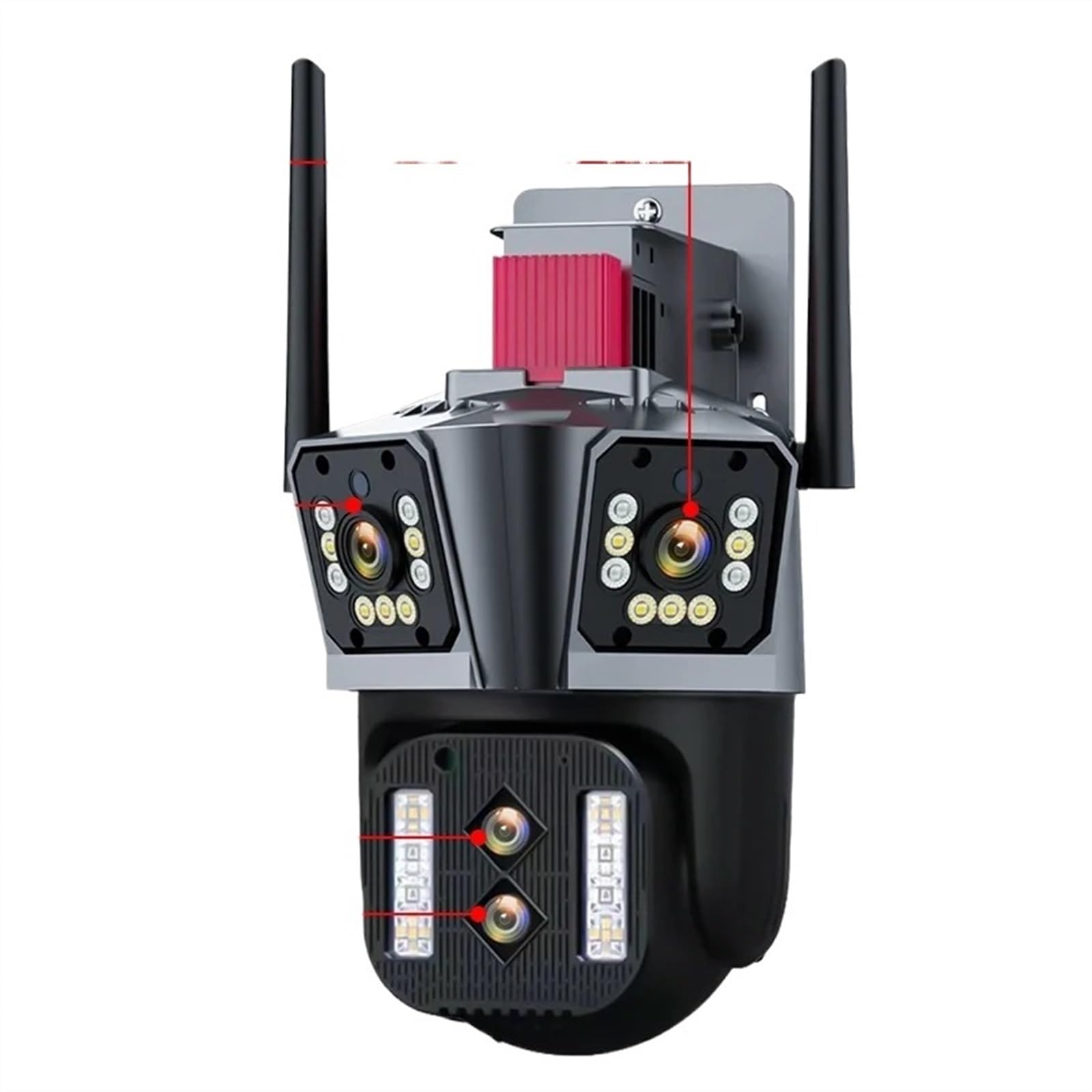 12MP 8K Outdoor PTZ Security Camera with Triple Lens, Dual Screens & 10X Zoom | Auto Human Tracking, Waterproof CCTV for Home & Business Surveillance | Ideal for Driveway, Backyard & Perimeter Monitoring (6K 16MP No SD Card Required)
