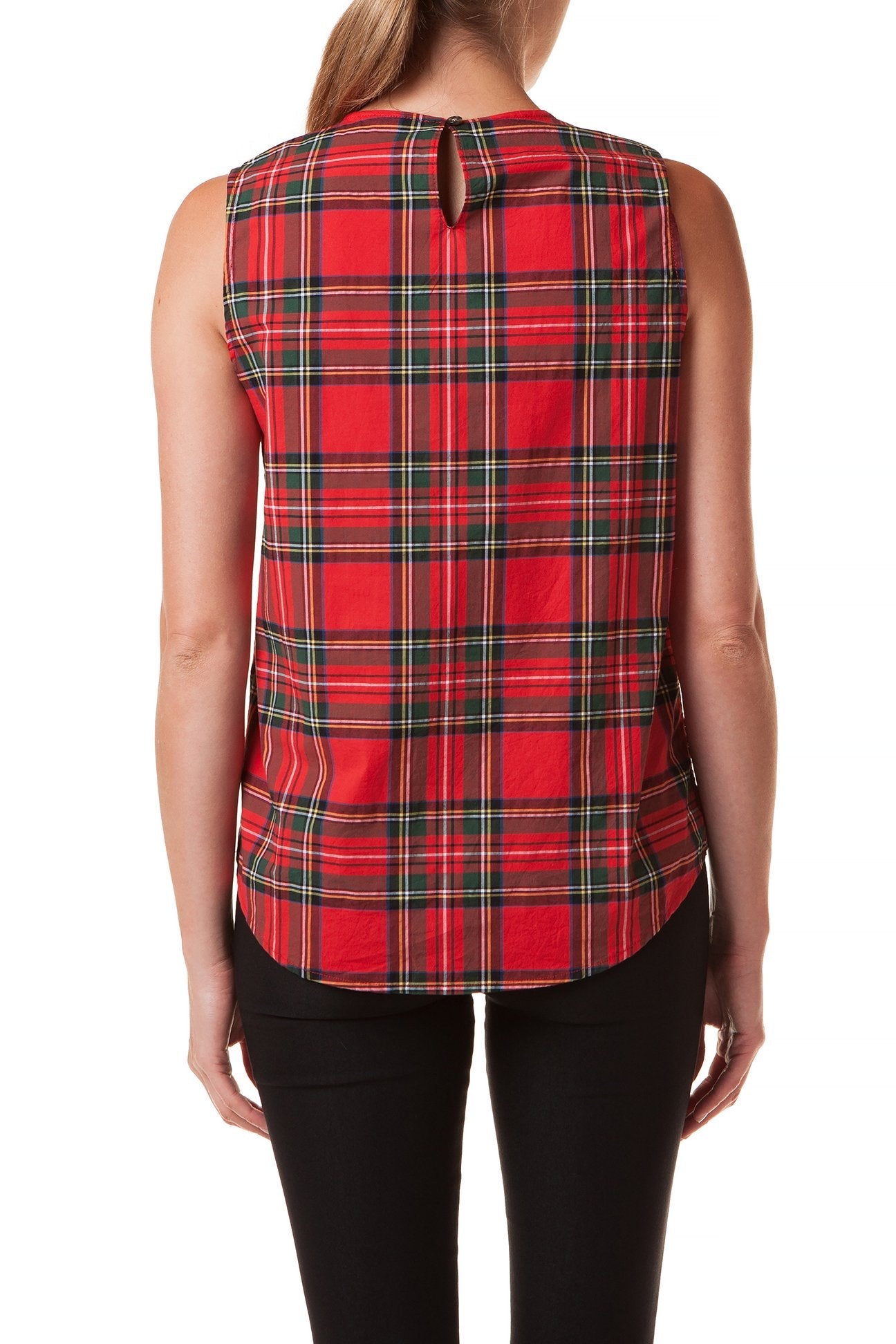 Royal Stewart Tartan Sleeveless Top for Women - Stylish & Comfortable Summer Blouse for Casual Wear, Parties & Outings
