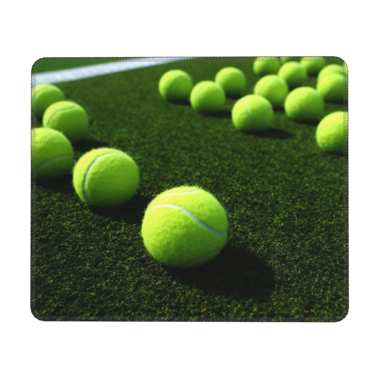 Premium Non-Slip Tennis Ball Print Mouse Pad - 7 x 8.6 Inch Rubber Base Gaming Mouse Mat for Computer, Laptop, Office & Desk Accessories - Perfect for Tennis Lovers, Gamers & Workspace Decor