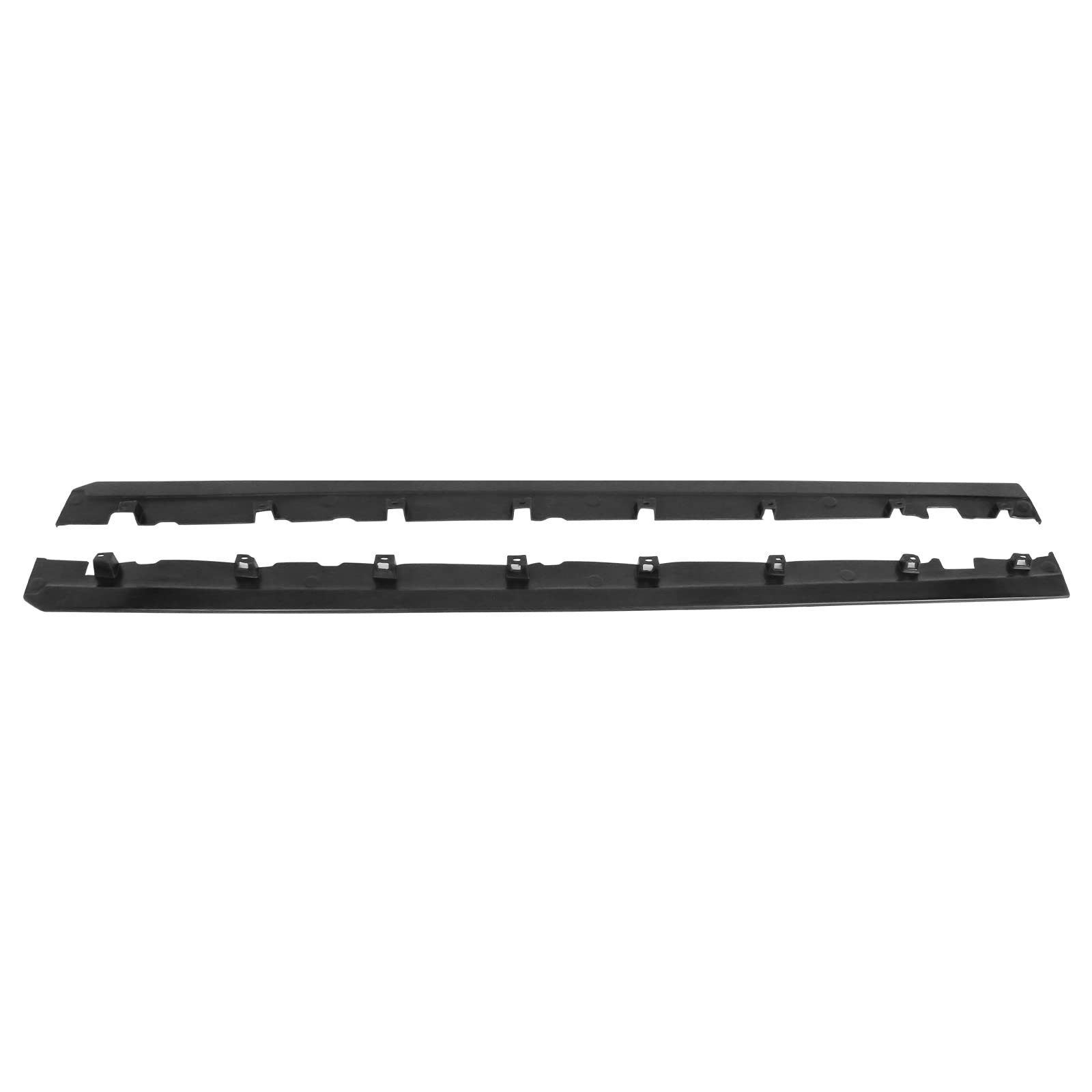 IKON MOTORSPORTS Urethane Side Skirts Body Kit - Compatible with 2010-2014 Ford Mustang (Left & Right Black Extensions) | Perfect for Car Customization & Performance Upgrades