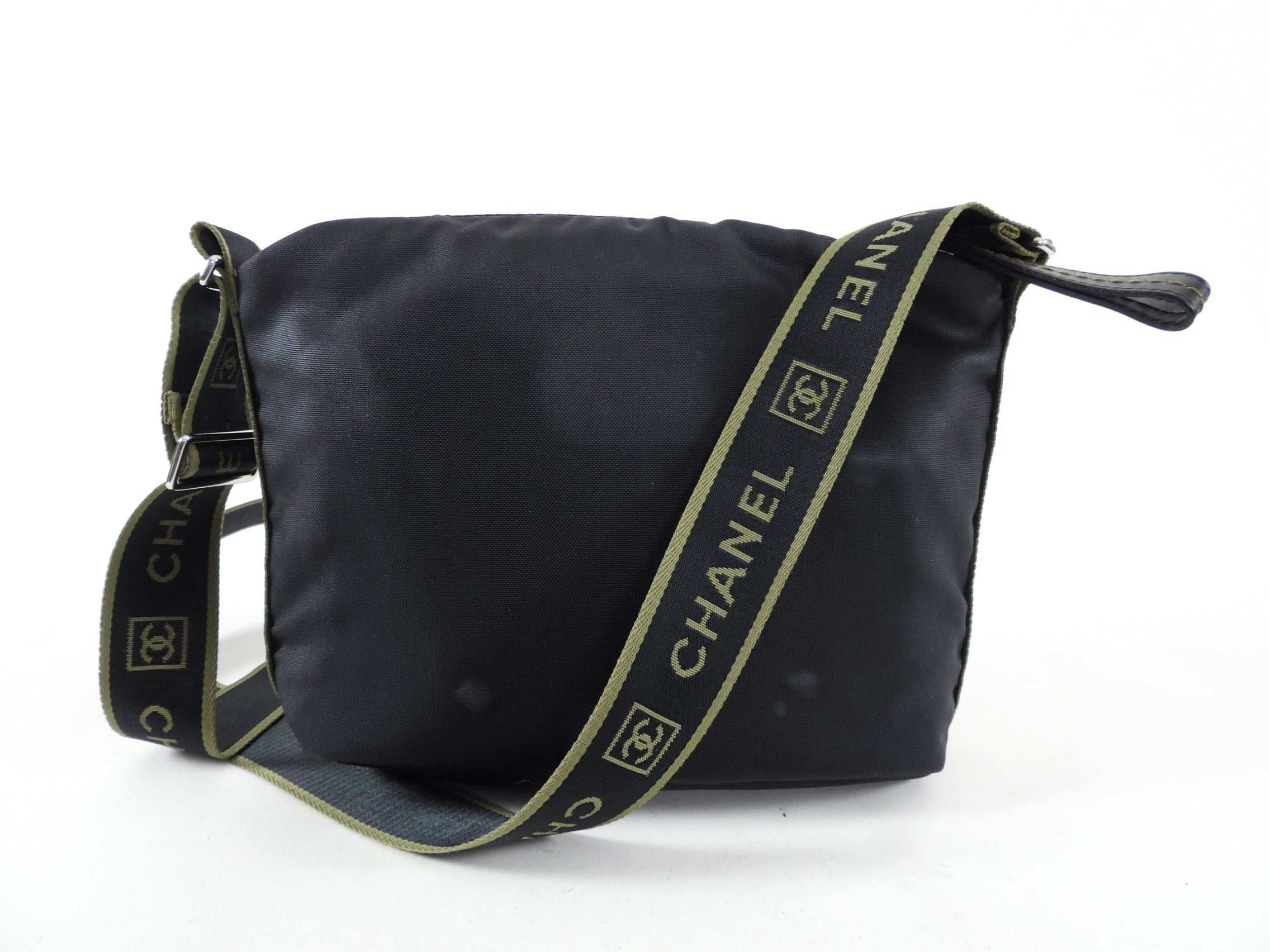 Chanel Sport Nylon Crossbody Messenger Bag for Women - Lightweight Shoulder Bag with Adjustable Strap, Perfect for Gym, Travel & Everyday Use