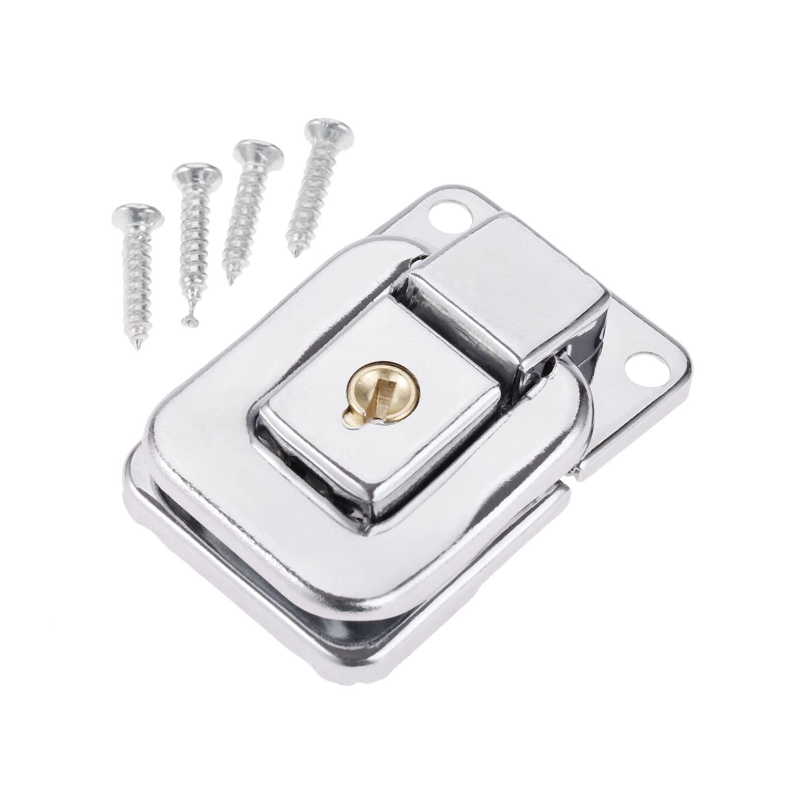 Antique Zinc Alloy Box Hinge & Door Lock - 38x28mm Vintage Hardware for Jewelry Box, Suitcase, Cabinet - Rustic Decorative Clasp & Buckle Clip - Perfect for DIY Furniture Restoration & Vintage Style Home Decor
