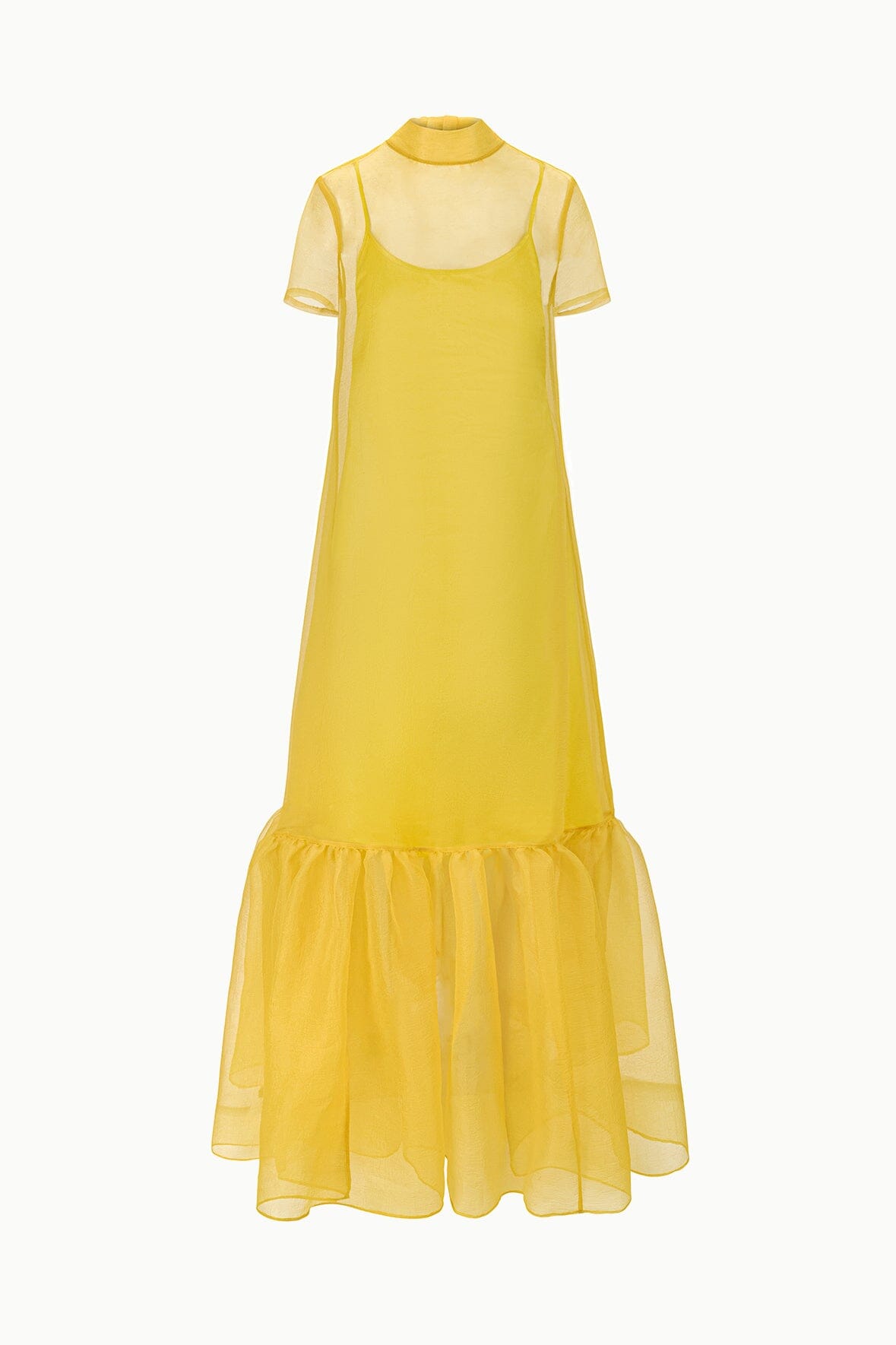 Calluna Dress in Chartreuse - Elegant Women's Flowy Maxi Dress for Summer, Beach, and Special Occasions